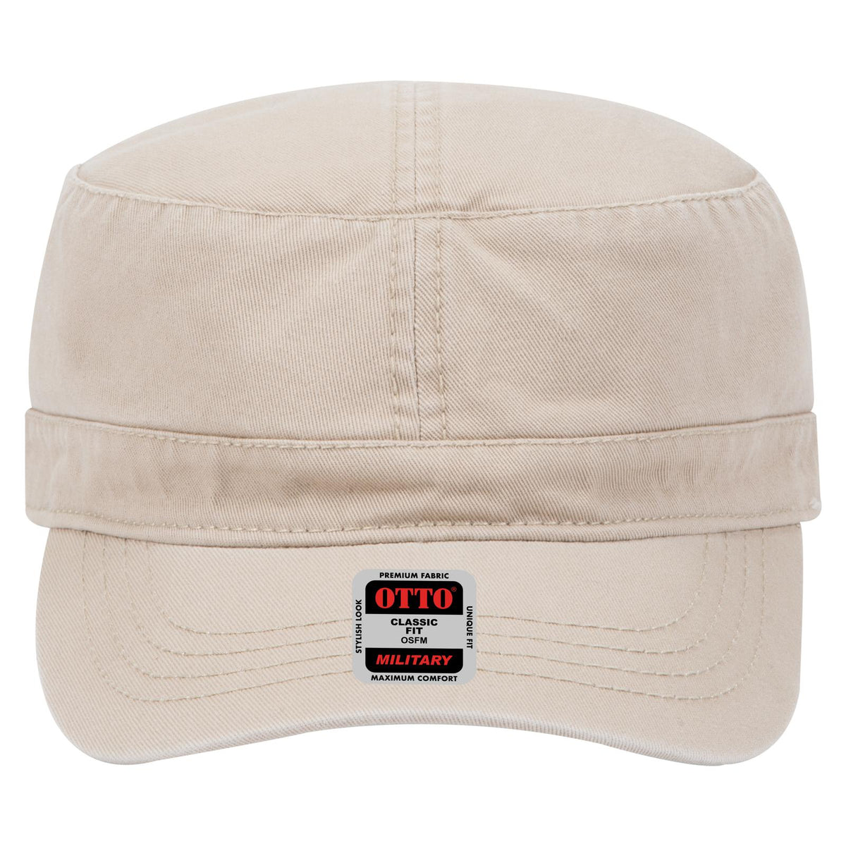 Front View of 032 - Khaki OTTO CAP Military Hat