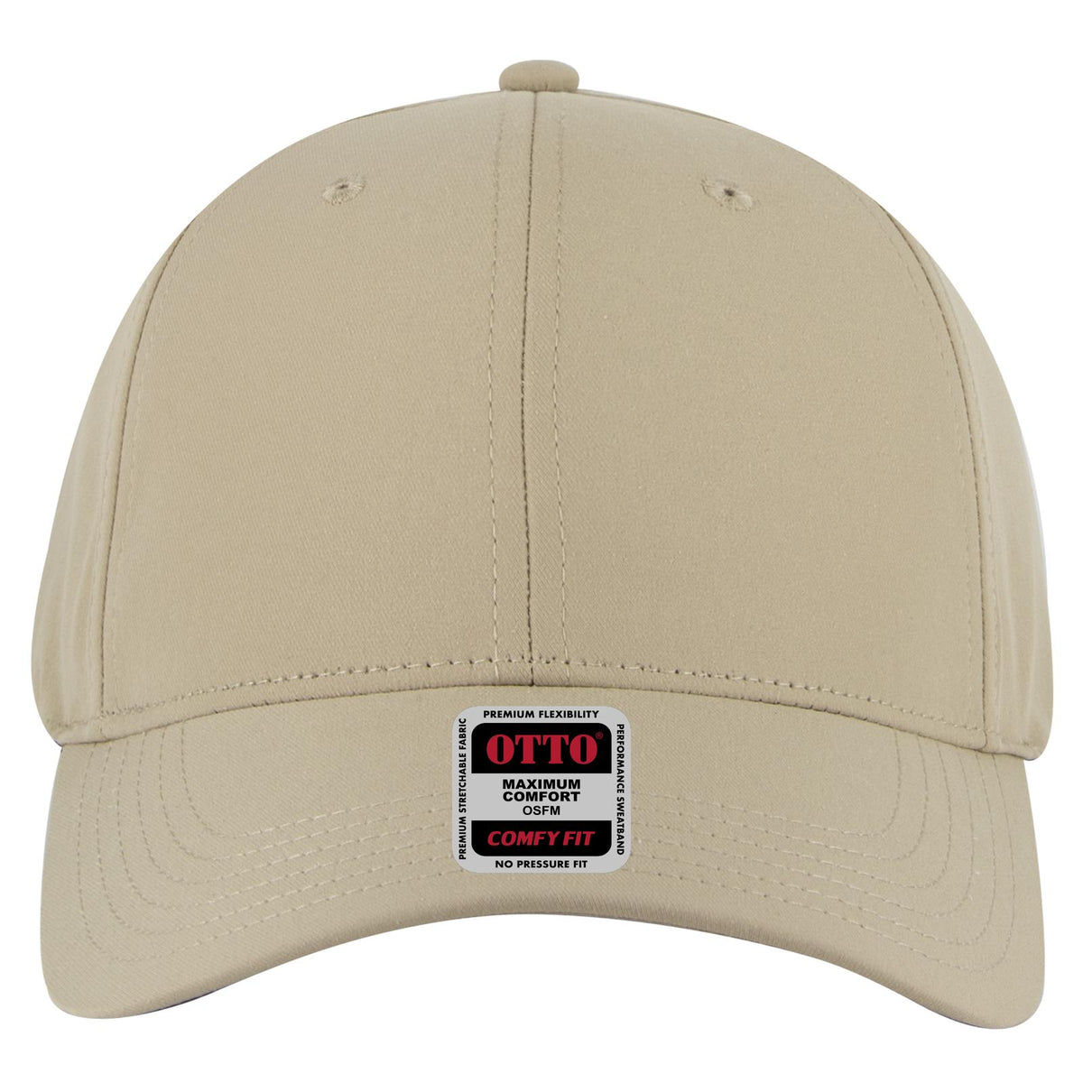 Front View of 032 - Khaki OTTO CAP "OTTO COMFY FIT" 6 Panel Low Profile Baseball Cap