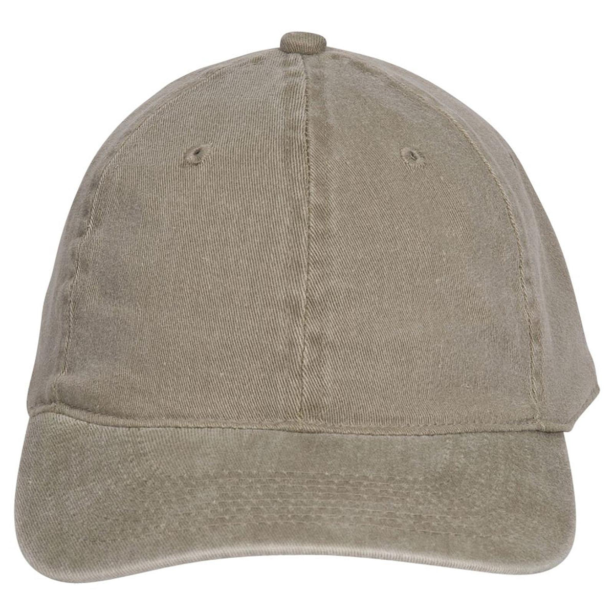 Front View of 032 - Khaki OTTO CAP "OTTO FLEX" Fitted 6 Panel Low Profile Dad Hat