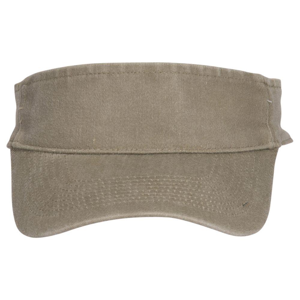 Front View of 032 - Khaki OTTO CAP "OTTO FLEX" Fitted Sun Visor