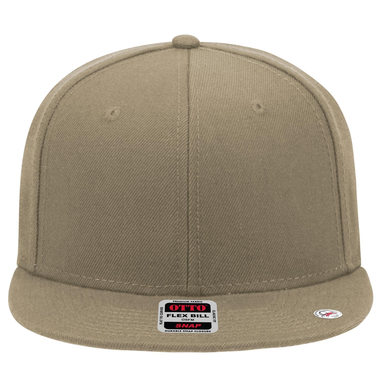 Right View of 032 - Khaki OTTO CAP "OTTO SNAP" 6 Panel Pro Style Snapback Hat