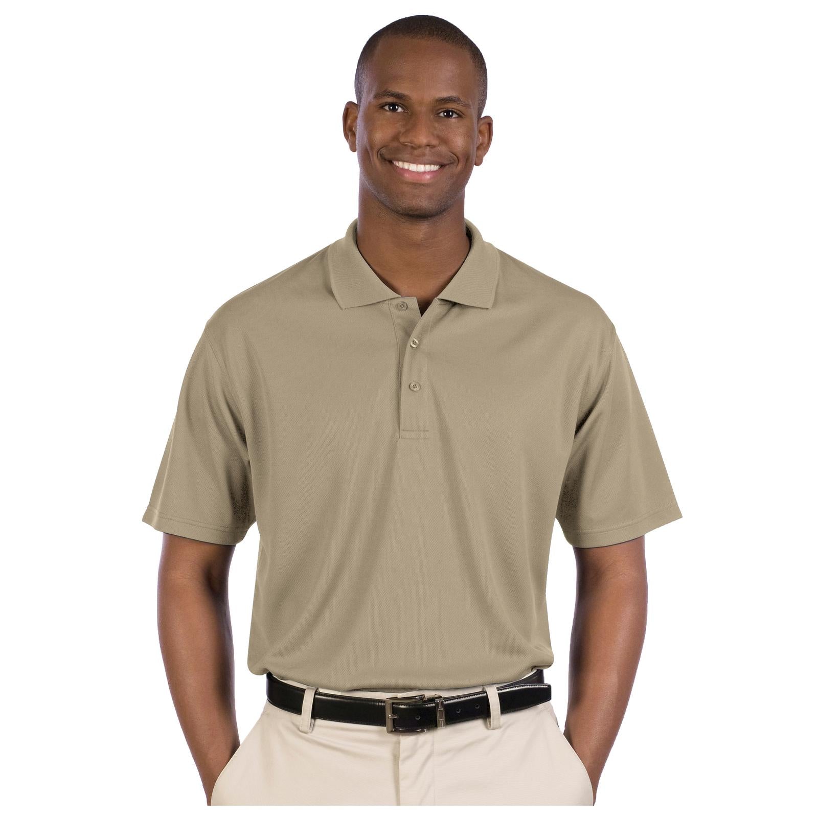 Front View of 032 - Khaki OTTO Men's Performance Sport Shirt