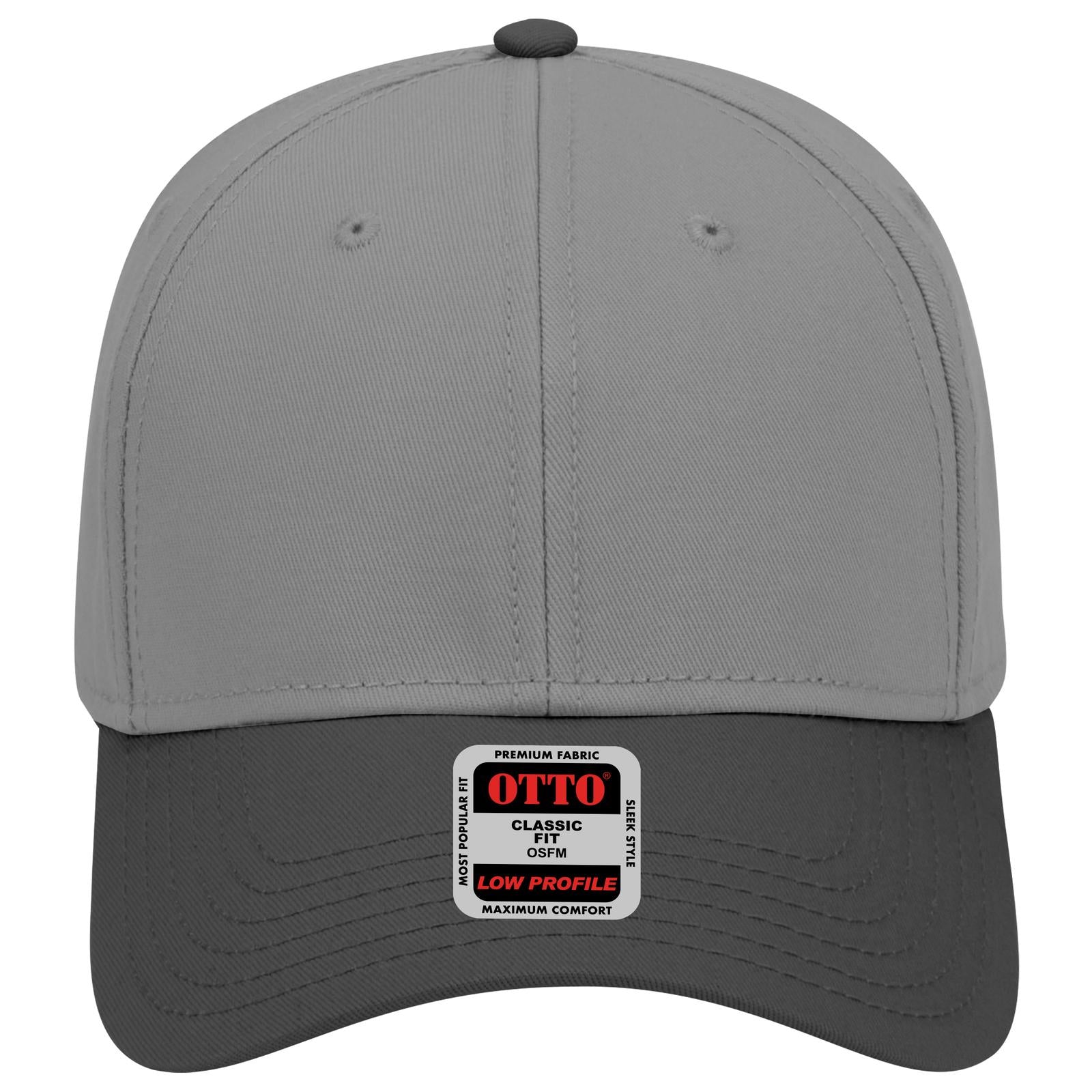 Right View of 032525 - Blk/Ch.Gry/Ch.Gry OTTO CAP 6 Panel Low Profile Baseball Cap