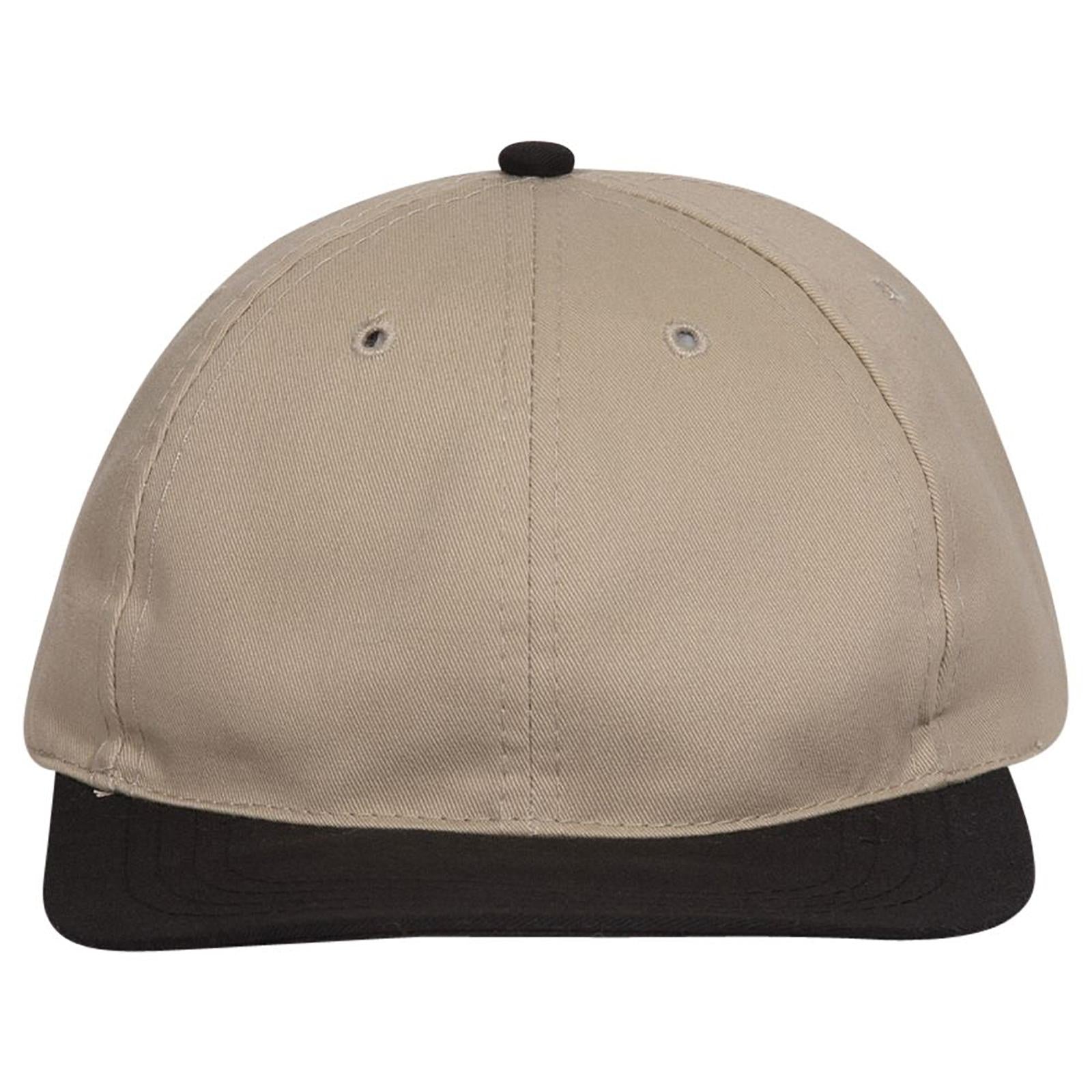 Right View of 0332 - Blk/Kha OTTO CAP 6 Panel Low Profile Baseball Cap