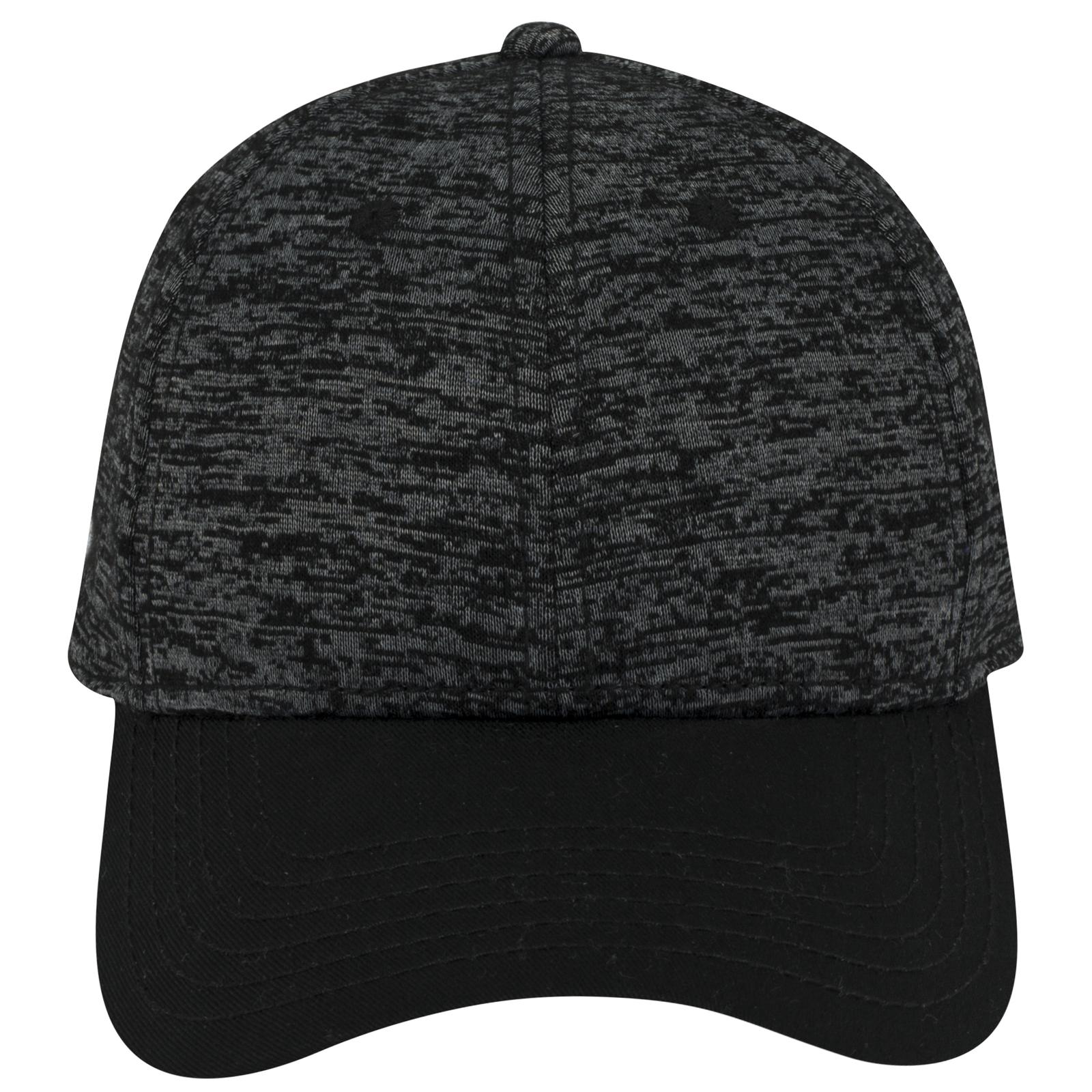 Right View of 0380 - Blk/Hthr. Blk OTTO CAP 6 Panel Low Profile Baseball Cap