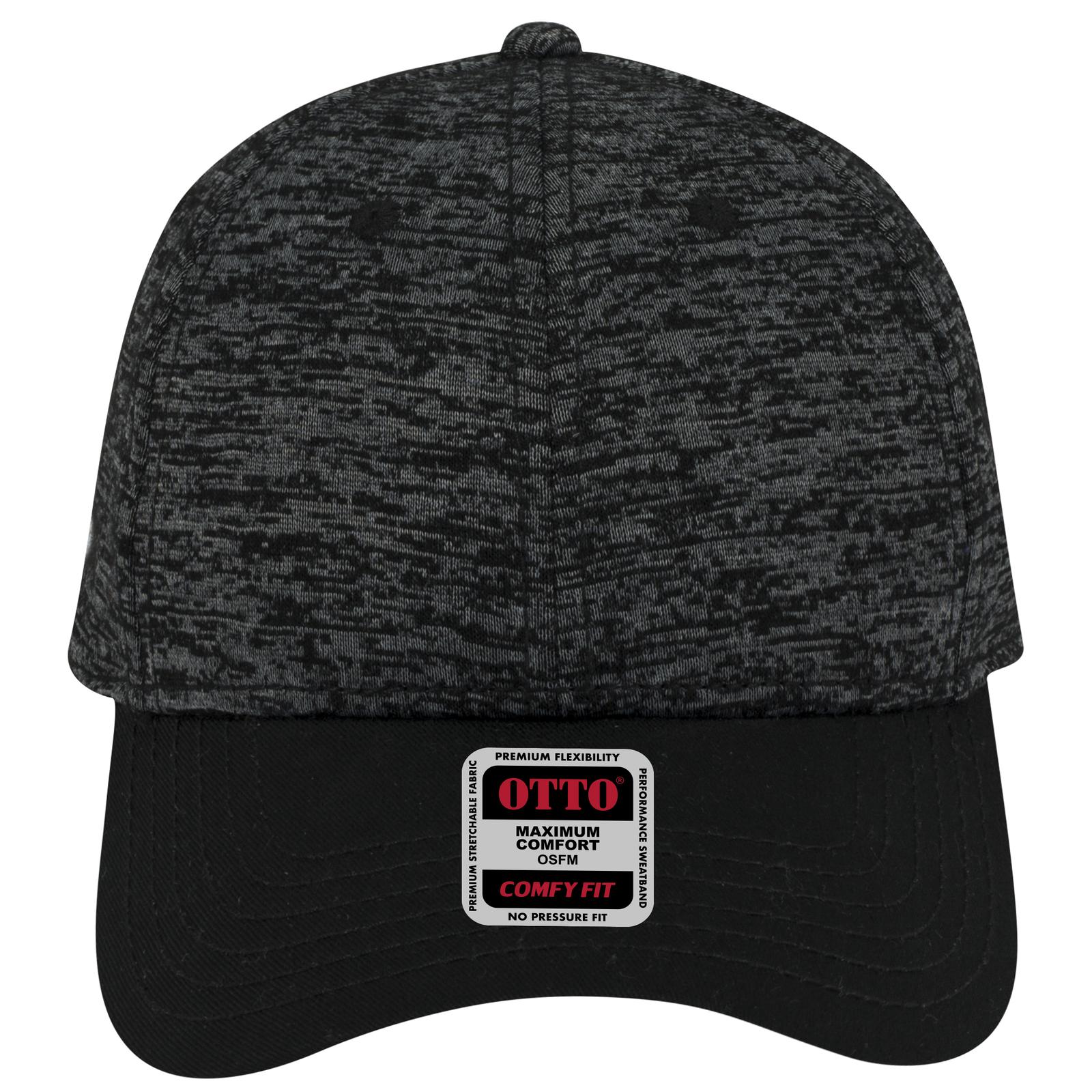 Right View of 0380 - Blk/Hthr. Blk OTTO CAP "OTTO COMFY FIT" 6 Panel Low Profile Baseball Cap