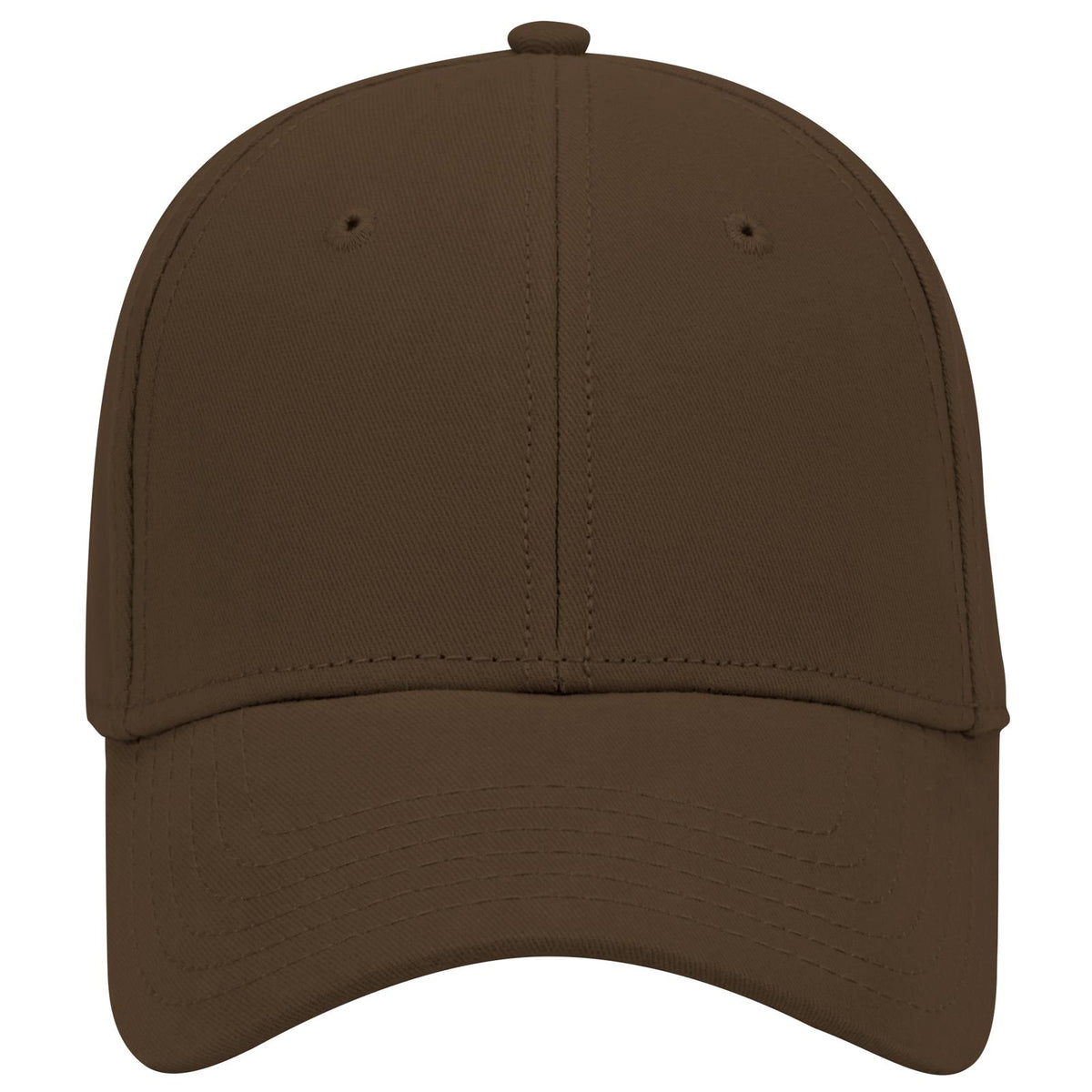Front View of 039 - Dk. Brown OTTO CAP 6 Panel Low Profile Baseball Cap
