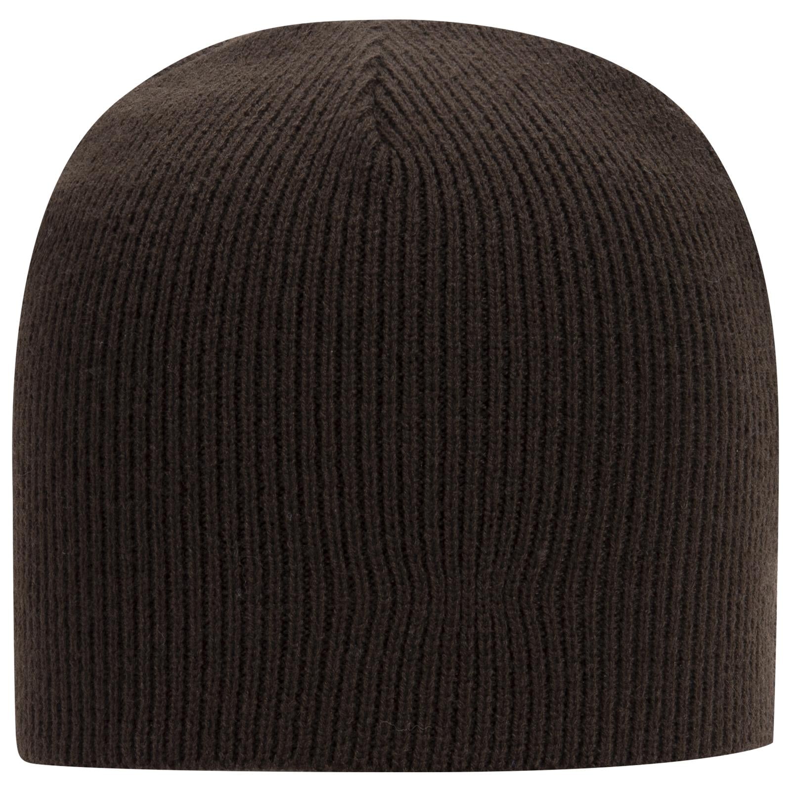 Front View of 039 - Dk. Brown OTTO CAP 8 1/2" Classic Knit Beanie