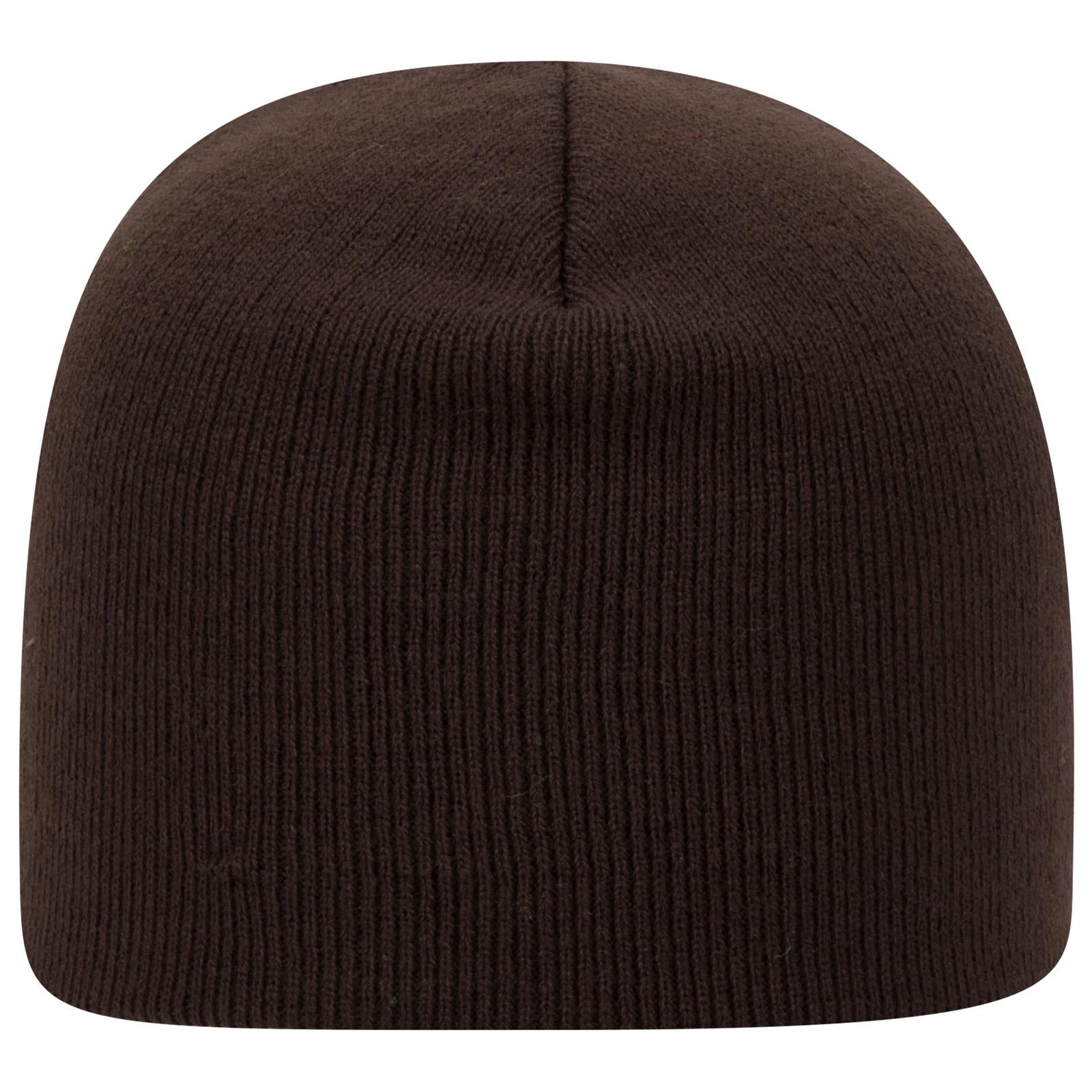 Front View of 039 - Dk. Brown OTTO CAP 8" Classic Knit Beanie