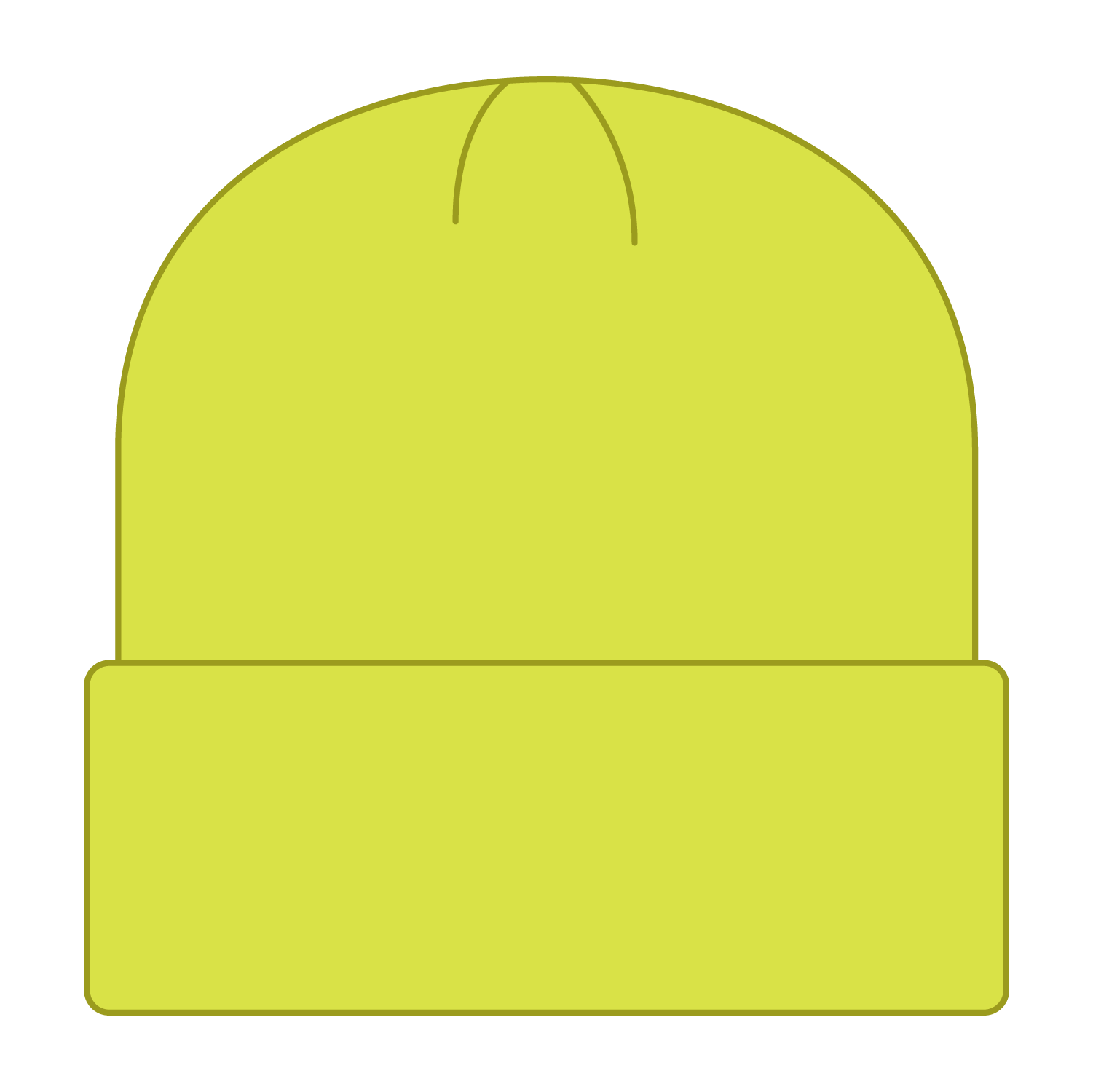 Front View of 040 - N. Yellow OTTO CAP 12" Classic Knit Beanie w/ Cuff