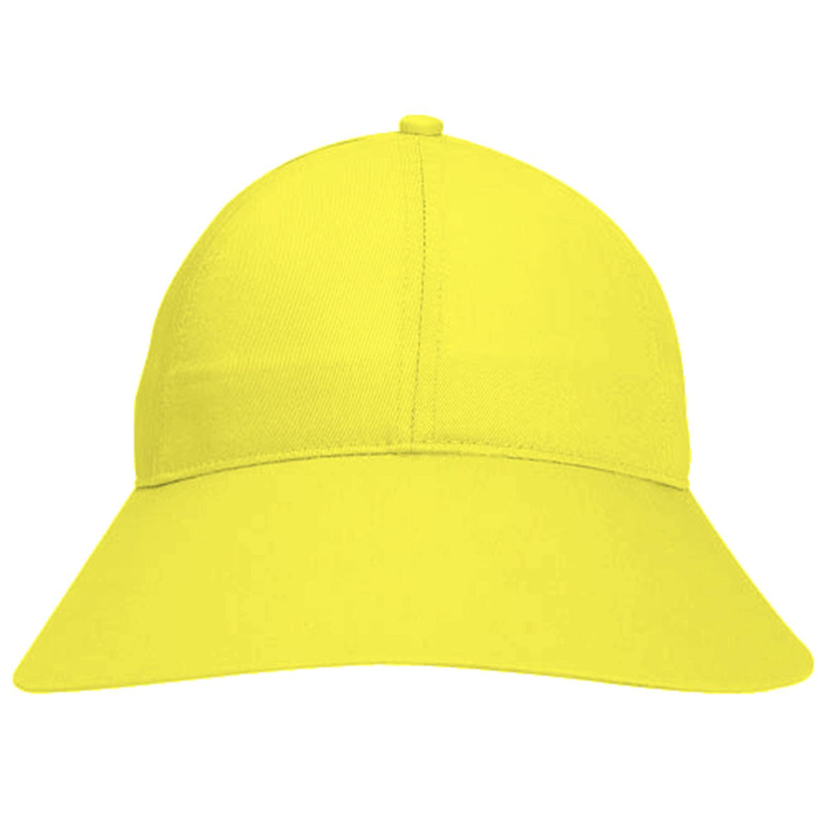 Front View of 040 - N. Yellow OTTO CAP 4 Panel Ponytail Extra Large Visor Cap
