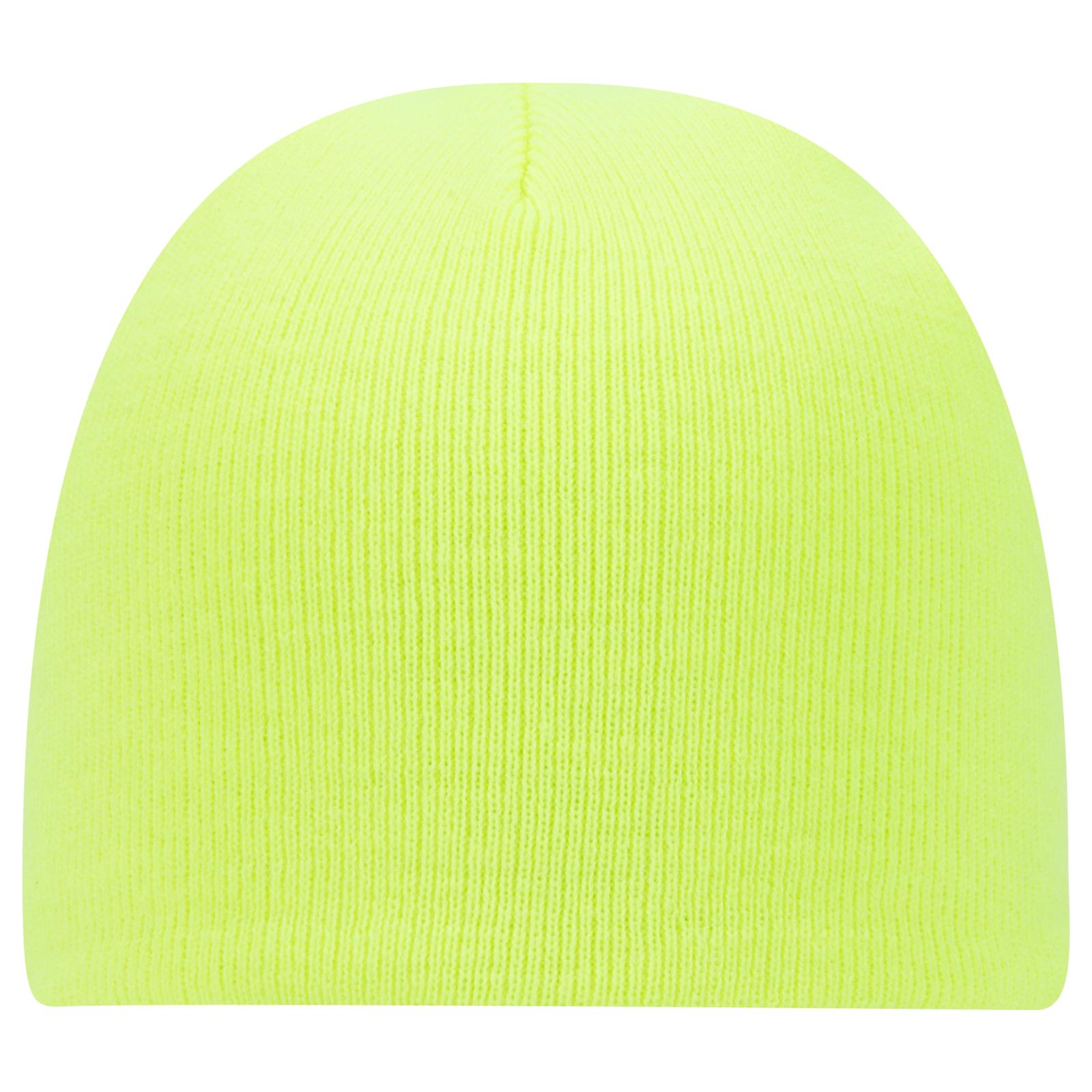 Front View of 040 - N. Yellow OTTO CAP 8" Classic Knit Beanie