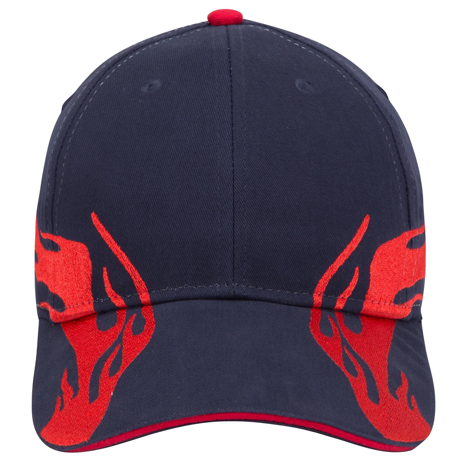 Right View of 040202D - Nvy/Red/Red OTTO CAP 6 Panel Low Profile Baseball Cap