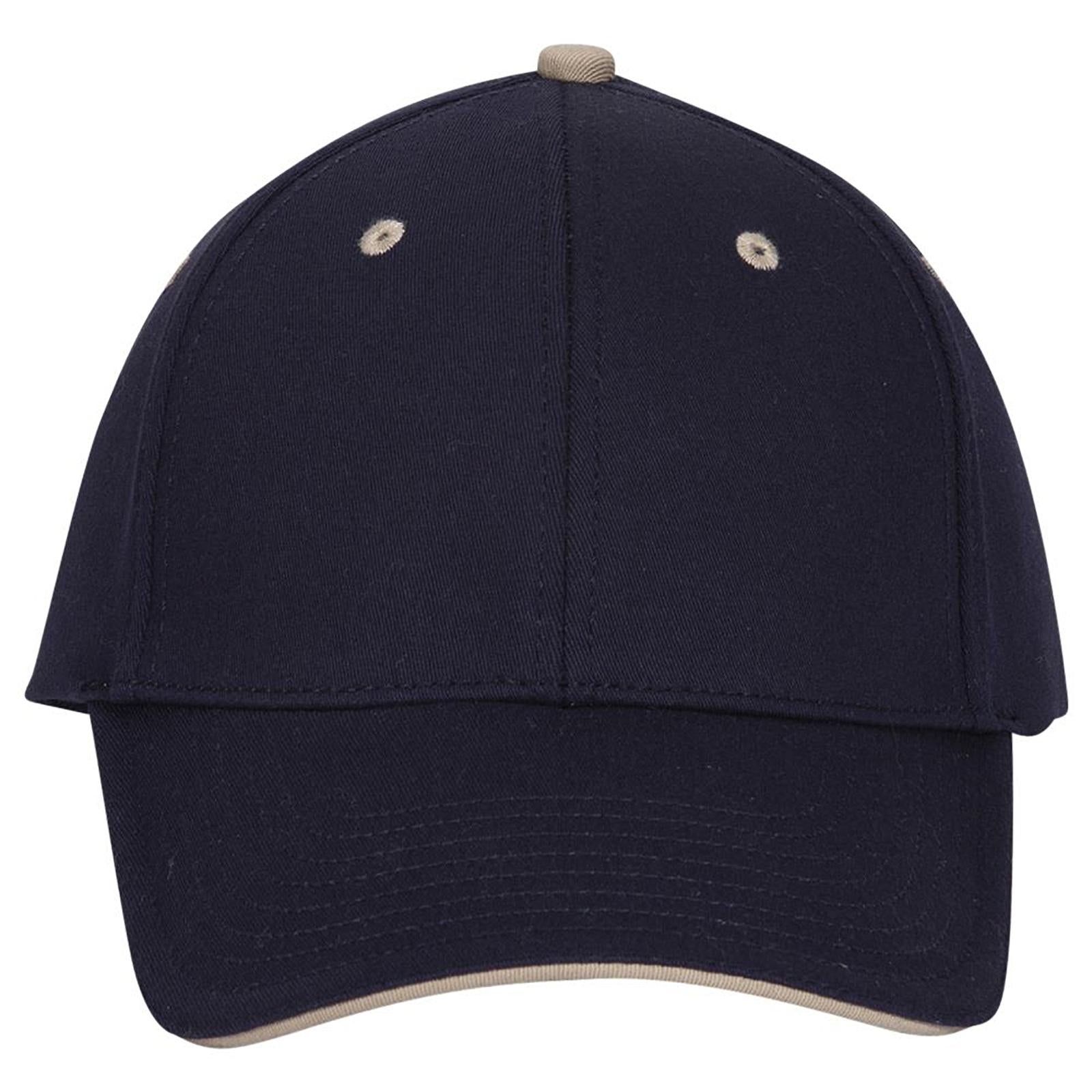 Front View of 040432 - Nvy/Nvy/Kha OTTO CAP "OTTO FLEX" Fitted 6 Panel Low Profile Baseball Cap