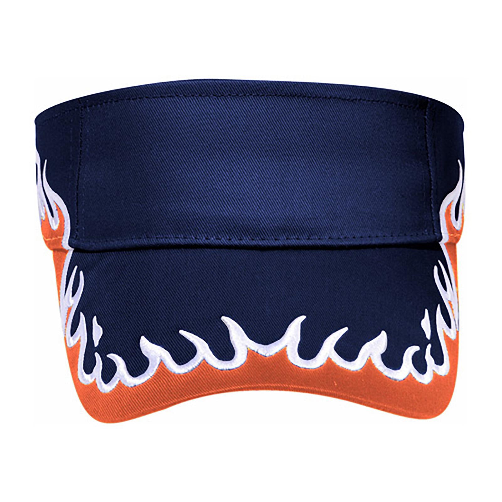 Front View of 040916 - Nvy/Org/Wht OTTO CAP Sun Visor