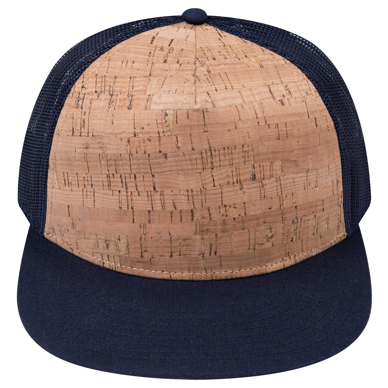 Right View of 0411204B - Nvy/Cork/Nvy OTTO CAP "OTTO SNAP" 5 Panel Pro Style Mesh Back Trucker Snapback Hat
