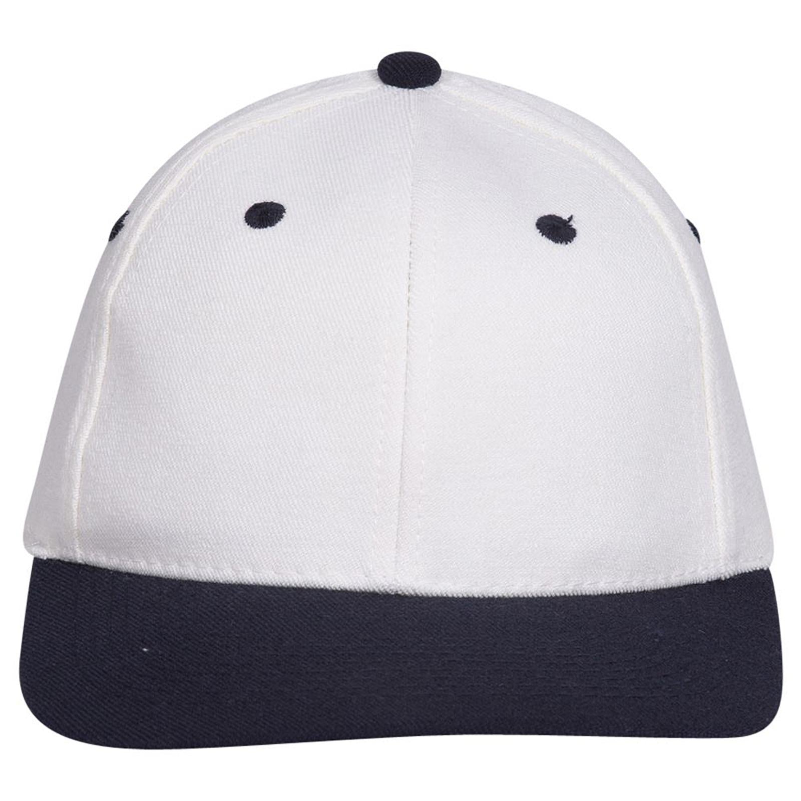 Front View of 0416 - Nvy/Wht OTTO CAP "OTTO FLEX" Fitted 6 Panel Low Profile Baseball Cap