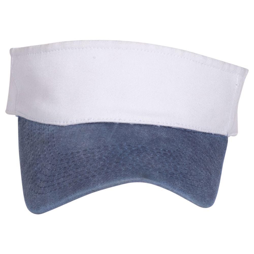 Front View of 0416 - Nvy/Wht OTTO CAP "OTTO FLEX" Fitted Sun Visor