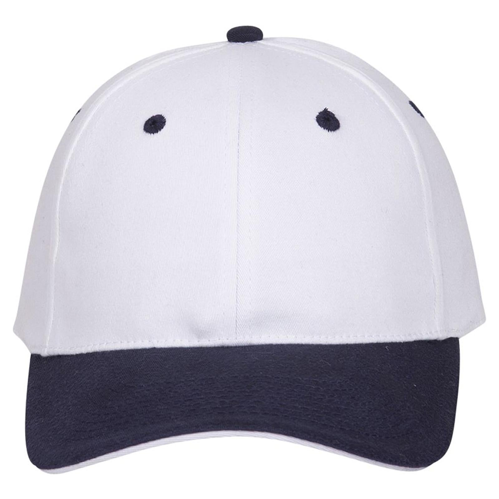 Front View of 041616 - Nvy/Wht/Wht OTTO CAP "OTTO FLEX" Fitted 6 Panel Low Profile Baseball Cap