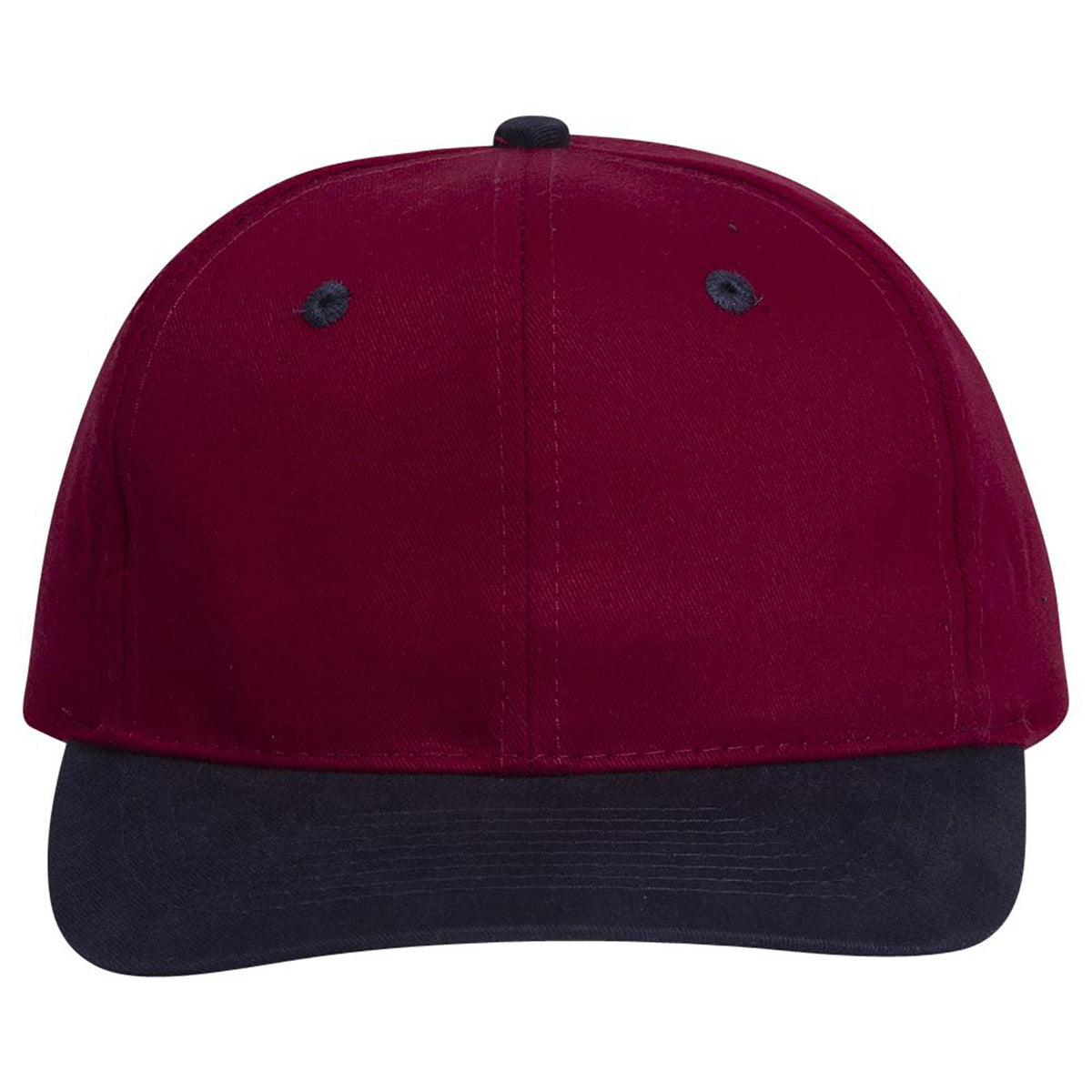 Front View of 0419 - Nvy/Burg.Marn OTTO CAP 6 Panel Mid Profile Baseball Cap
