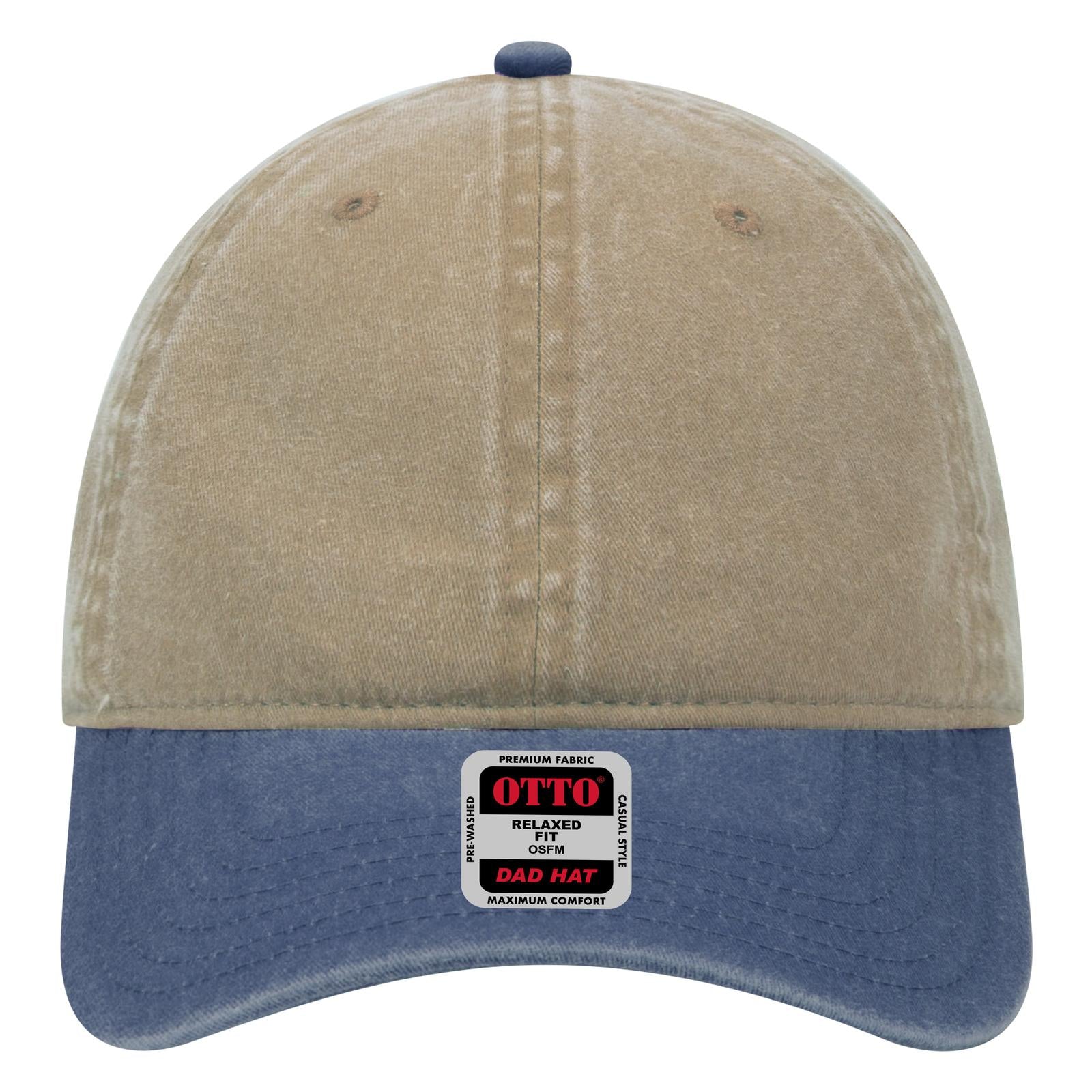 Right View of 0432 - Nvy/Kha OTTO CAP 6 Panel Low Profile Dad Hat