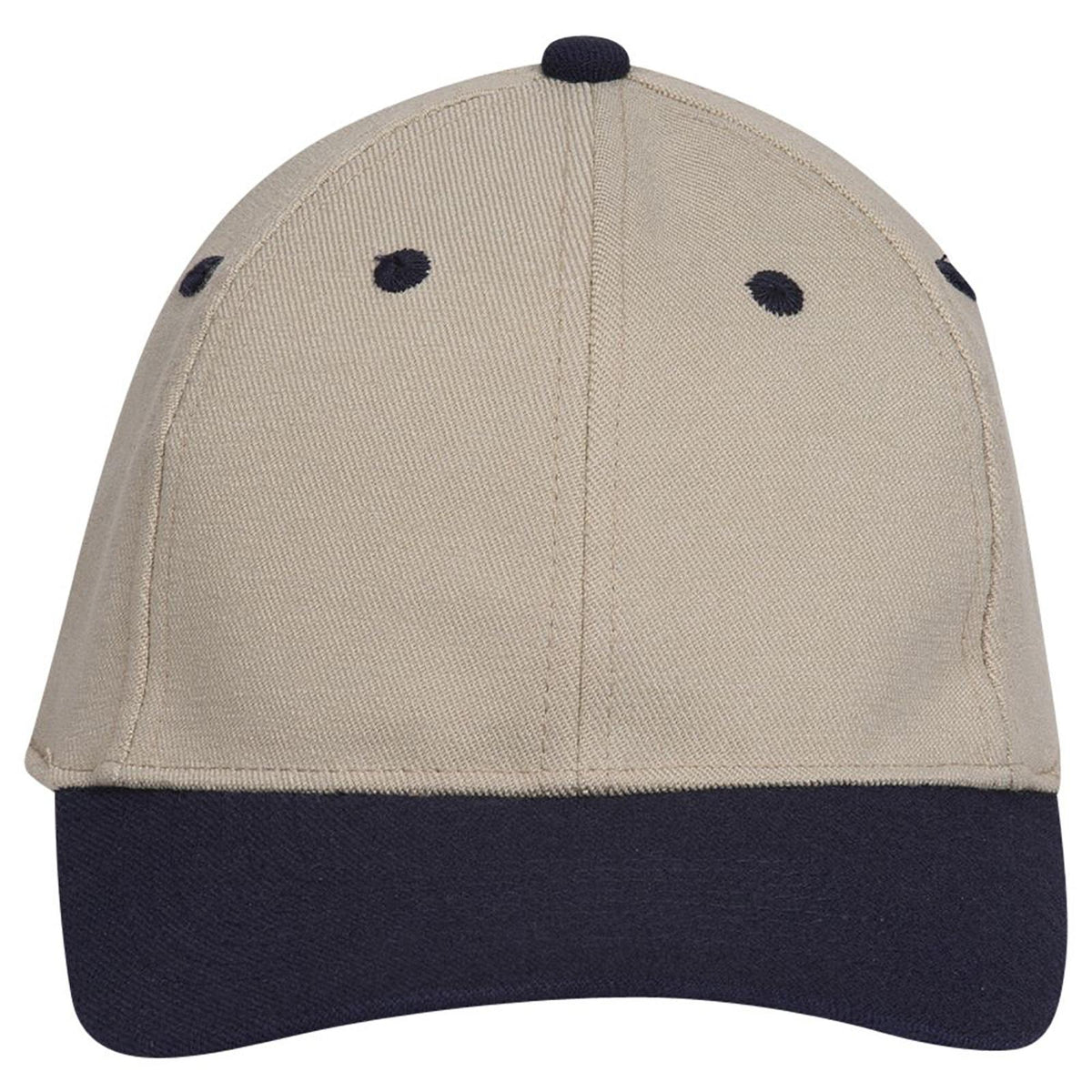 Front View of 0432 - Nvy/Kha OTTO CAP "OTTO FLEX" Fitted 6 Panel Low Profile Baseball Cap