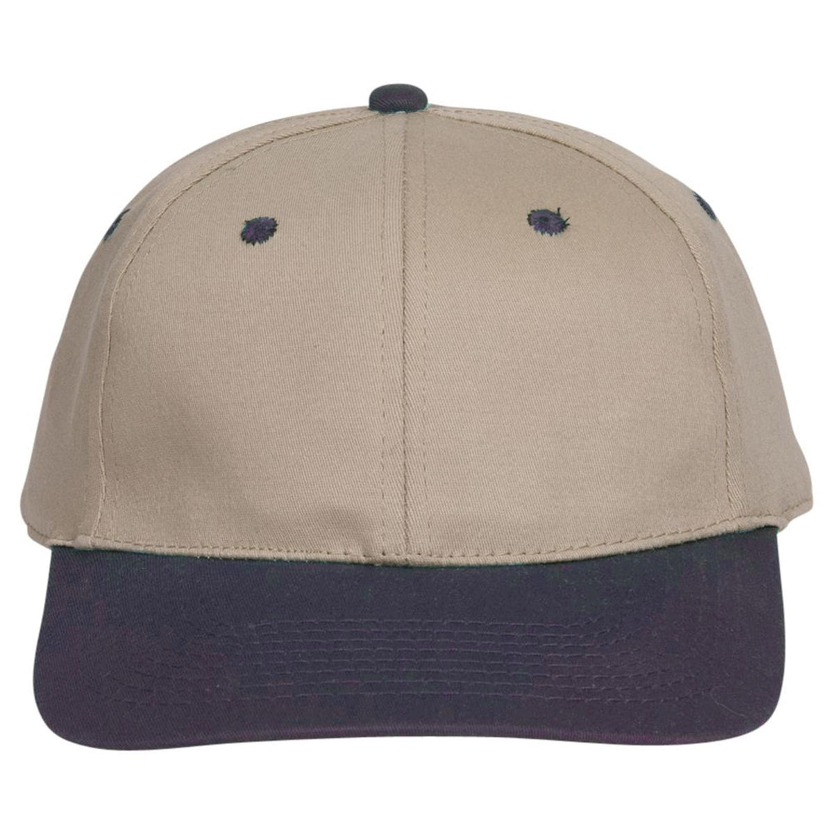 Front View of 0432 - Nvy/Kha OTTO CAP "OTTO FLEX" Fitted 6 Panel Low Profile Baseball Cap