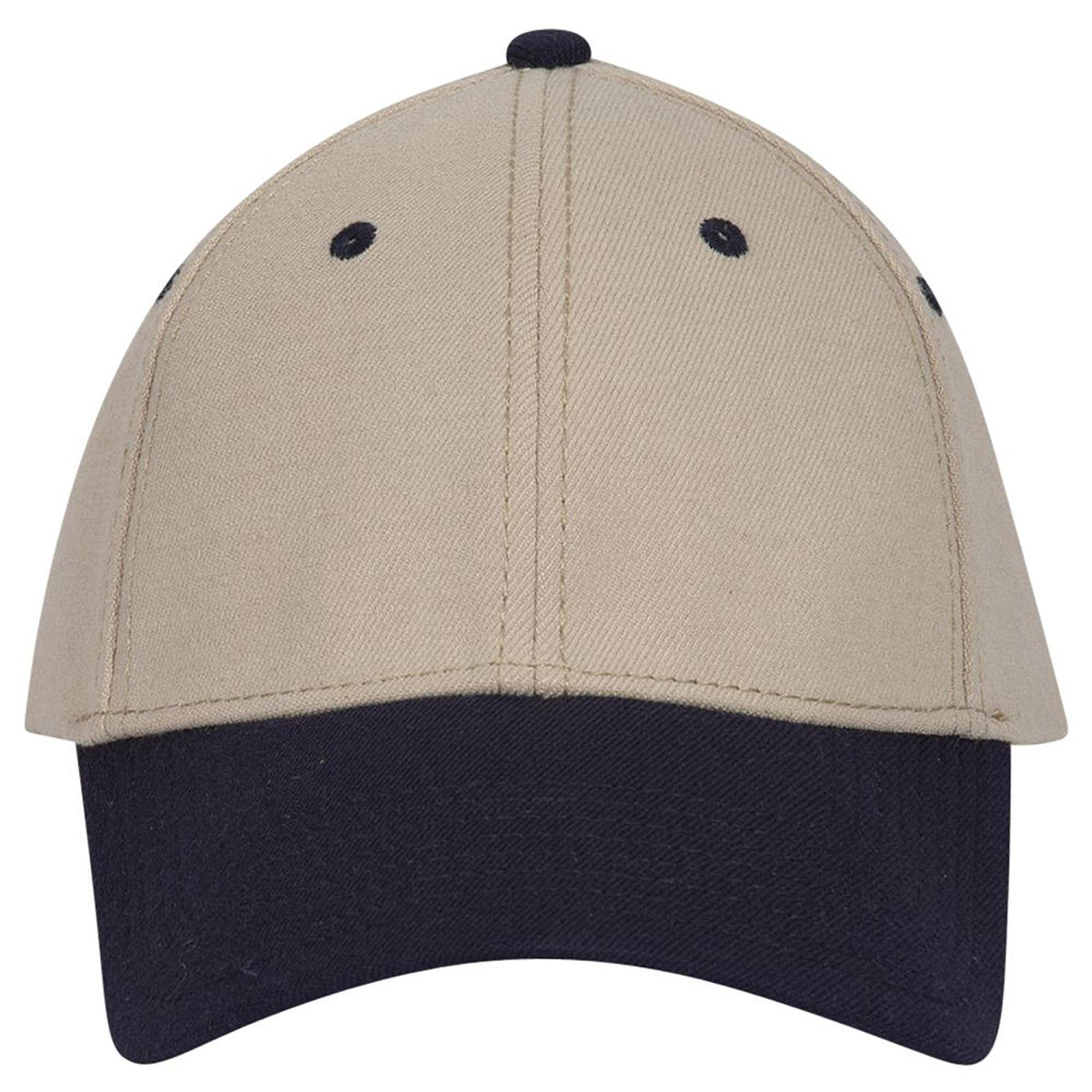 Front View of 0432 - Nvy/Kha OTTO CAP "OTTO FLEX" Fitted 6 Panel Low Profile Baseball Cap