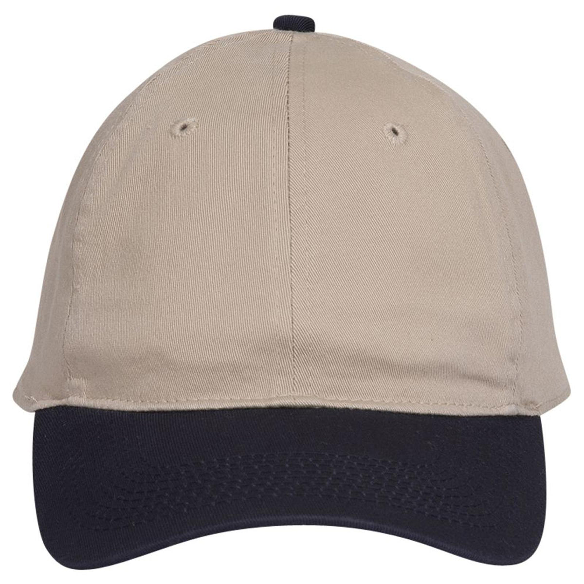 Front View of 0432 - Nvy/Kha OTTO CAP "OTTO FLEX" Fitted 6 Panel Low Profile Dad Hat