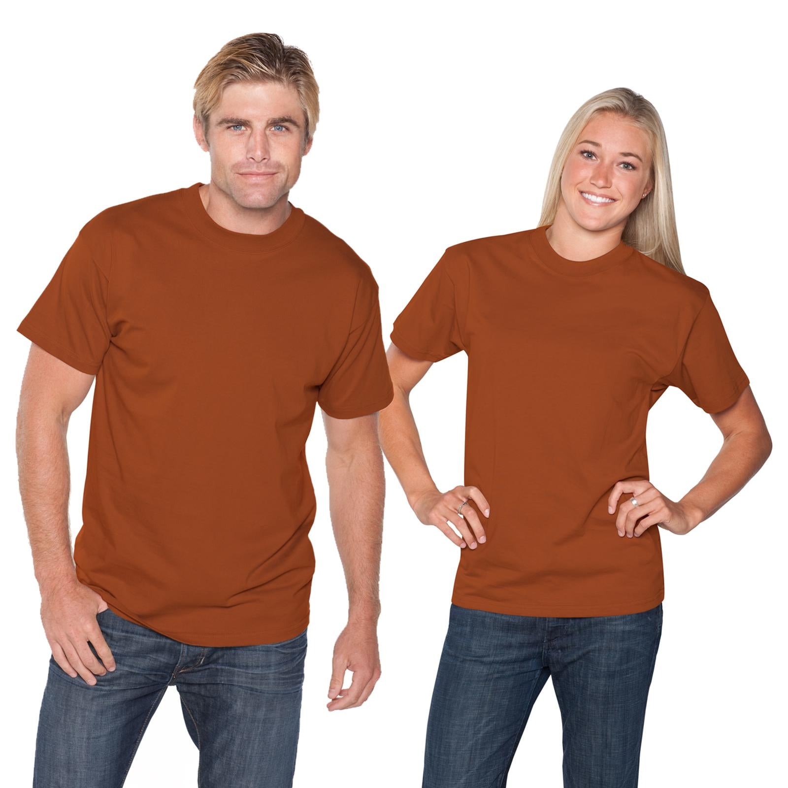 Front View of 044 - Tx. Orange OTTO Unisex Heavyweight Comfy Tee T-Shirt