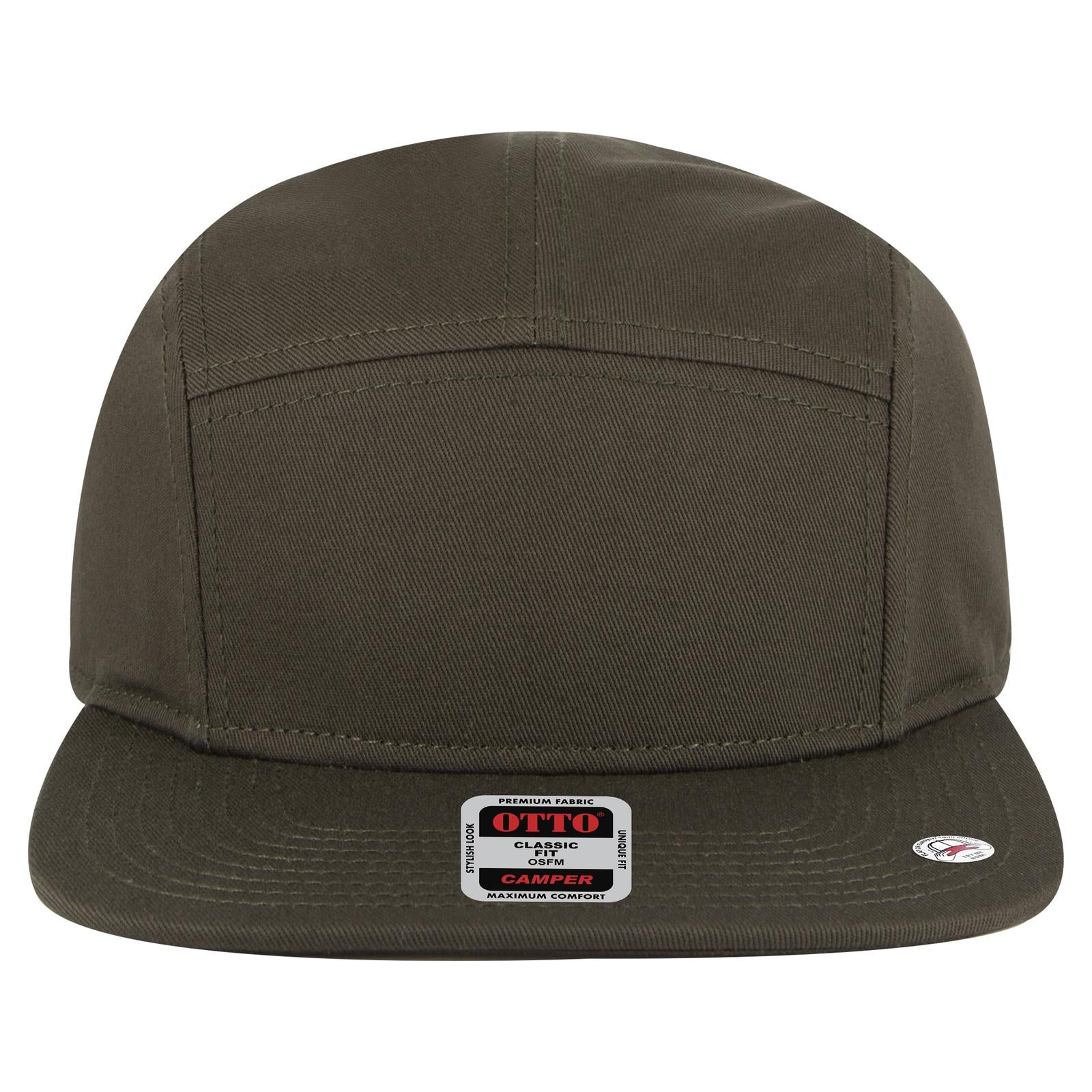 Right View of 046 - Dk. Ol. Green OTTO CAP 5 Panel Camper Hat
