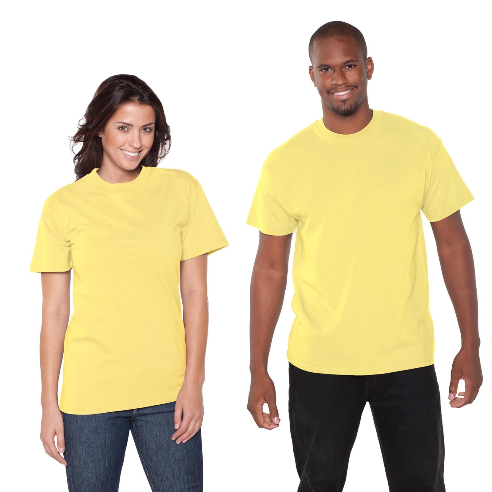 Front View of 049 - Soft Yellow OTTO Unisex Heavyweight Comfy Tee T-Shirt