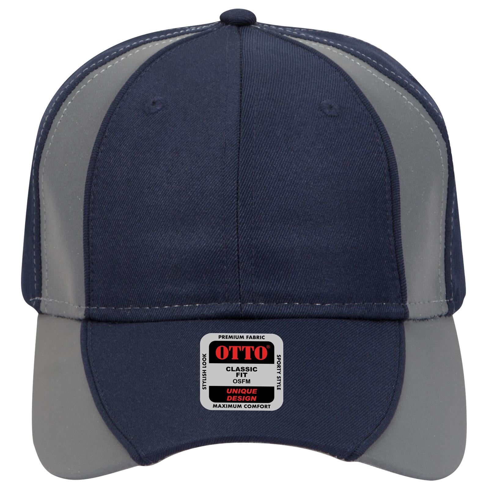 Right View of 0498 - Nvy/Ref.Gry OTTO CAP 6 Panel Low Profile Baseball Cap