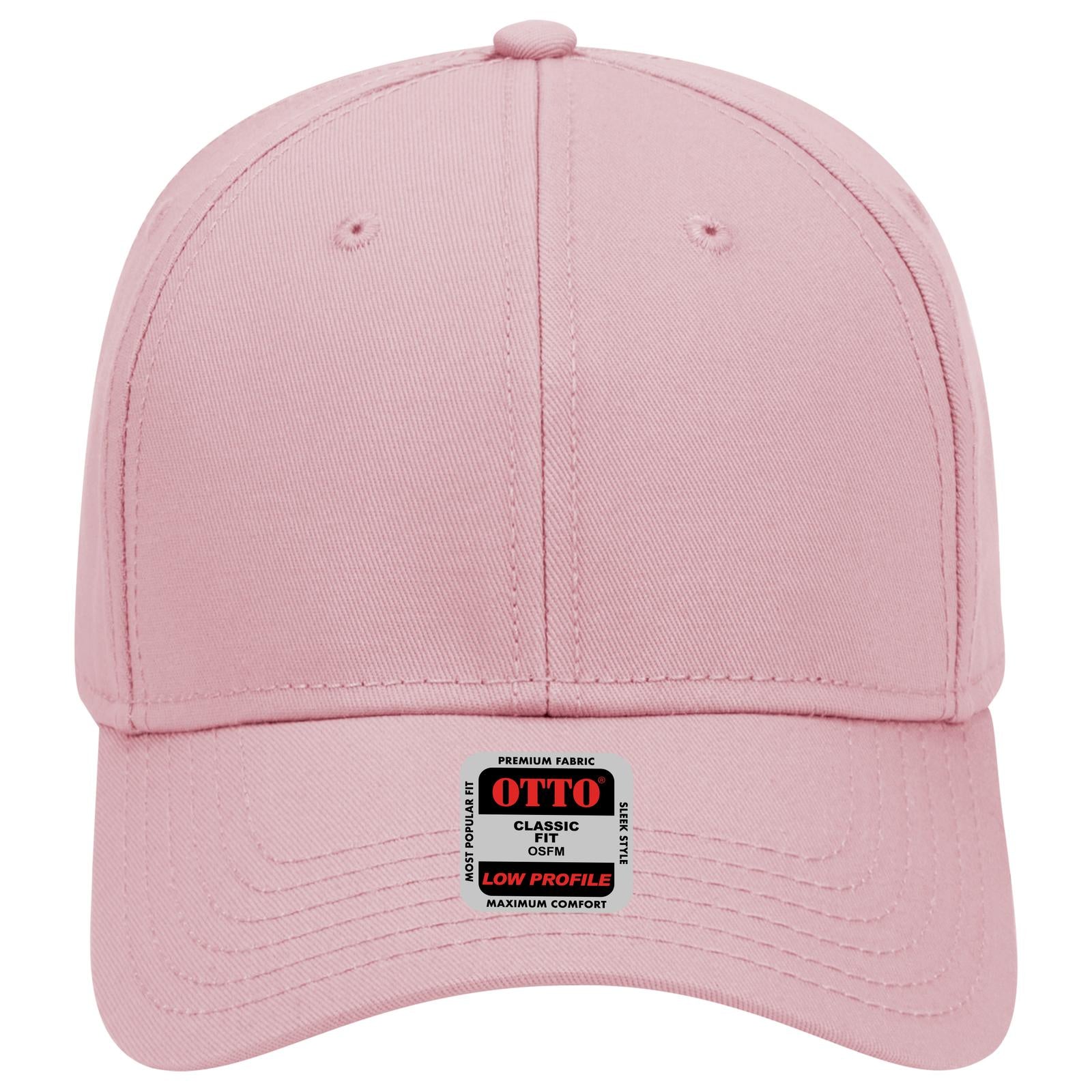 Right View of 050 - Pink OTTO CAP 6 Panel Low Profile Baseball Cap
