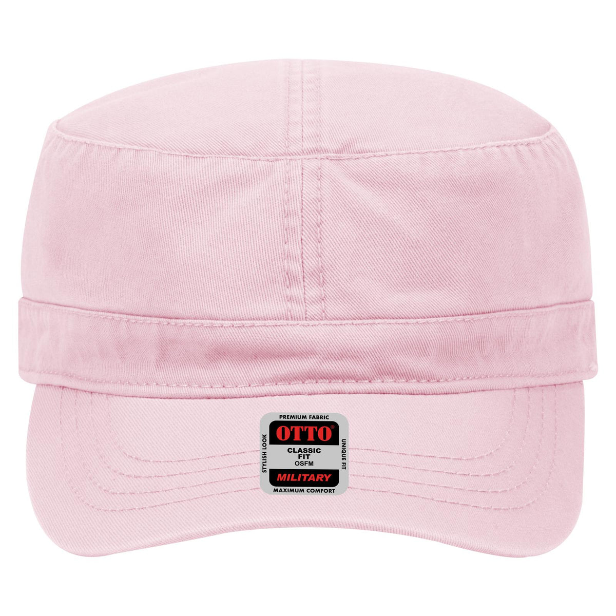 Front View of 050 - Pink OTTO CAP Military Hat
