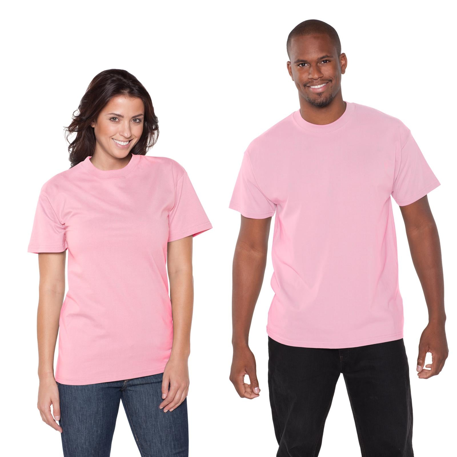 Front View of 050 - Pink OTTO Unisex Heavyweight Comfy Tee T-Shirt