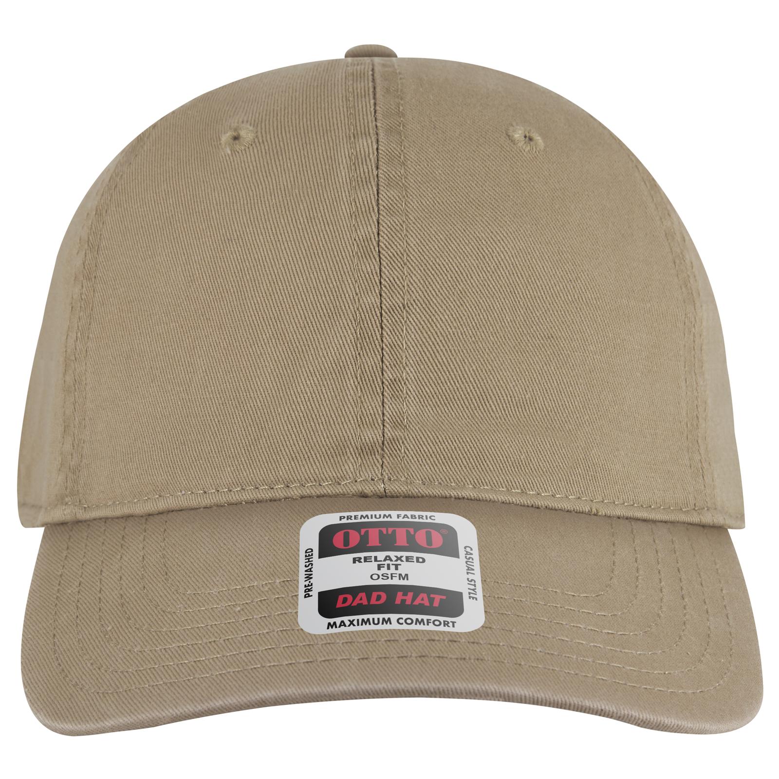 Right View of 053 - Dk. Khaki OTTO CAP 6 Panel Low Profile Dad Hat