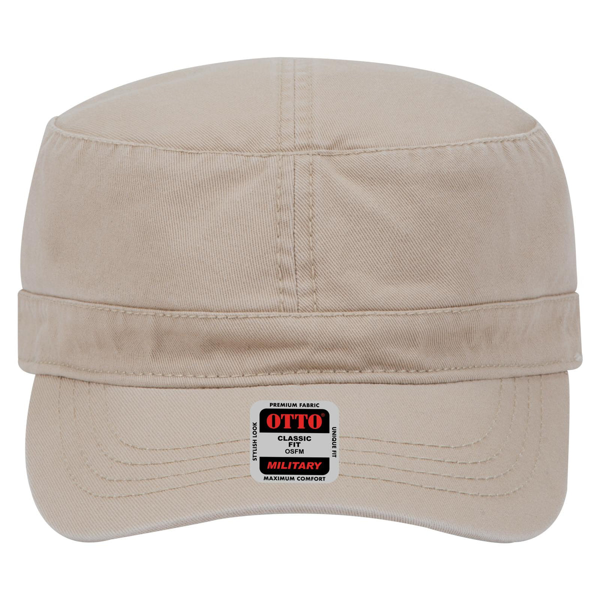 Front View of 053 - Dk. Khaki OTTO CAP Military Hat