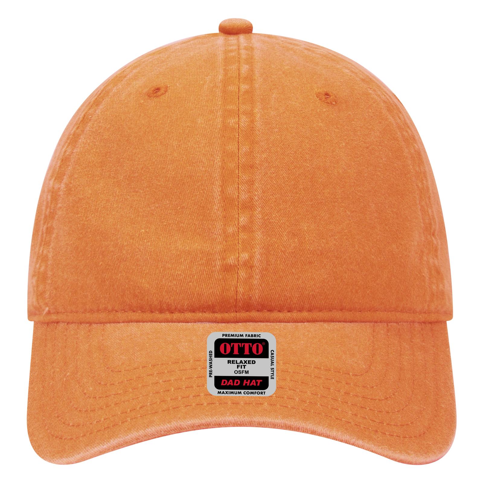 Right View of 056 - Pkn. Orange OTTO CAP 6 Panel Low Profile Dad Hat