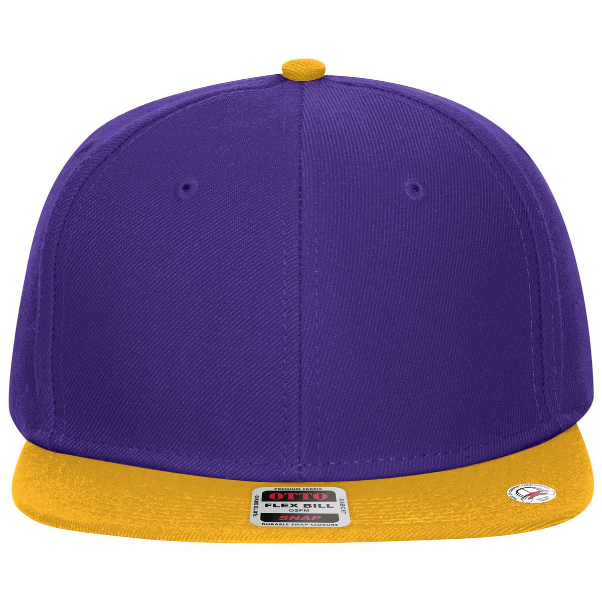 Front View of 061111 - Gld/Pur/Pur OTTO CAP "OTTO SNAP" 6 Panel Pro Style Snapback Hat
