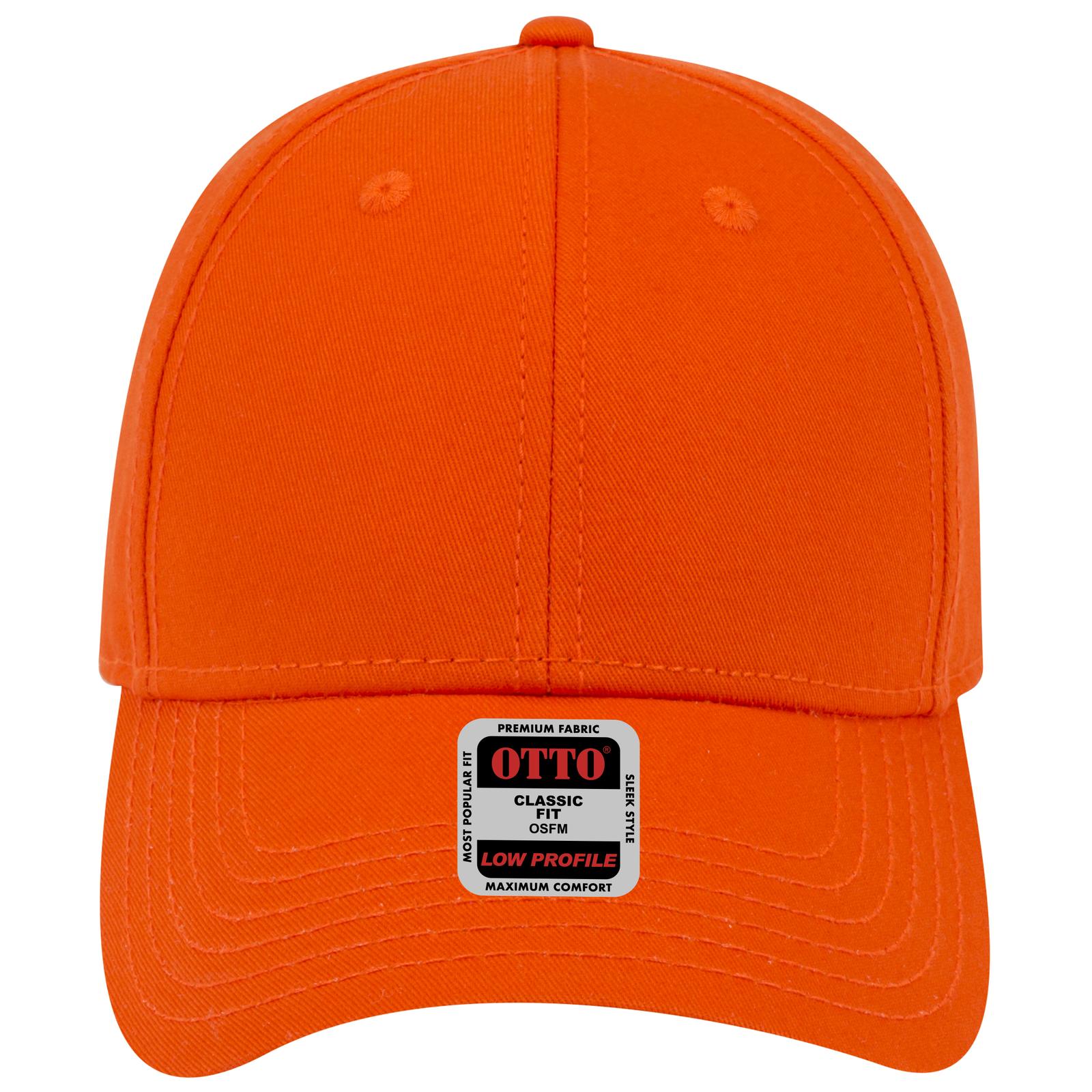 Right View of 062 - Orange OTTO CAP 6 Panel Low Profile Baseball Cap