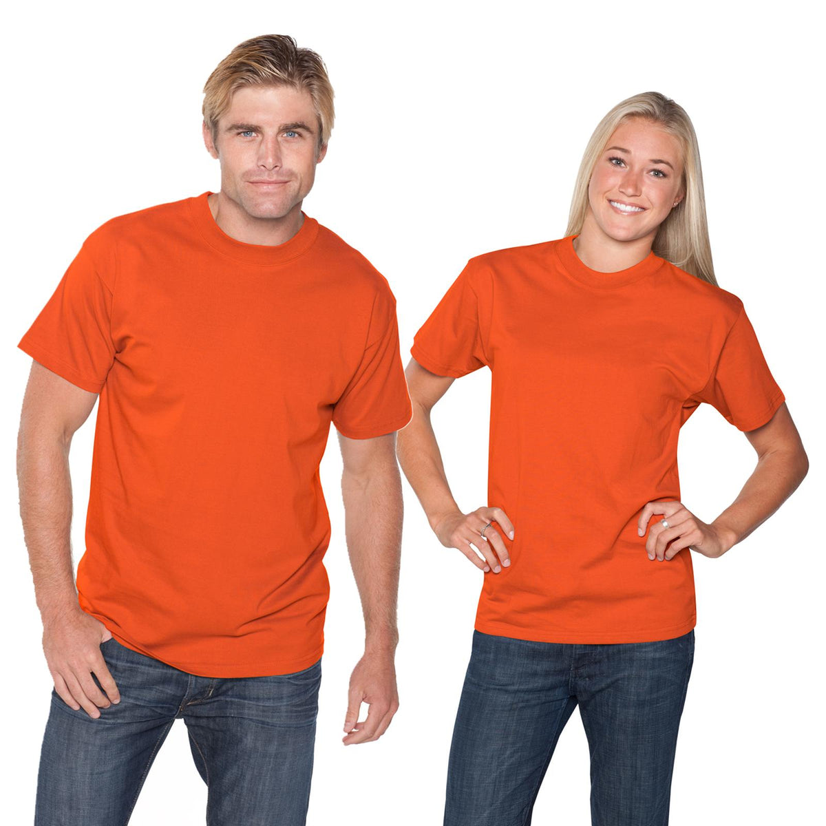 Front View of 062 - Orange OTTO Unisex Heavyweight Comfy Tee T-Shirt