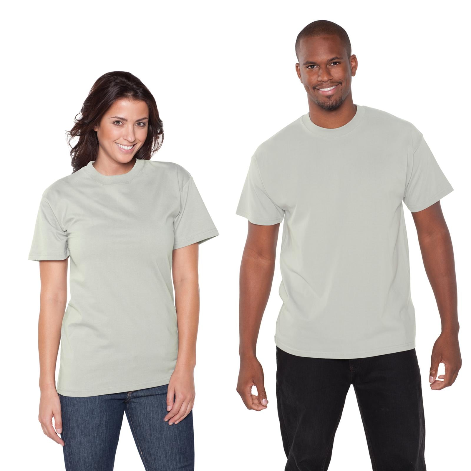 Front View of 064 - Silver Gray OTTO Unisex Heavyweight Comfy Tee T-Shirt