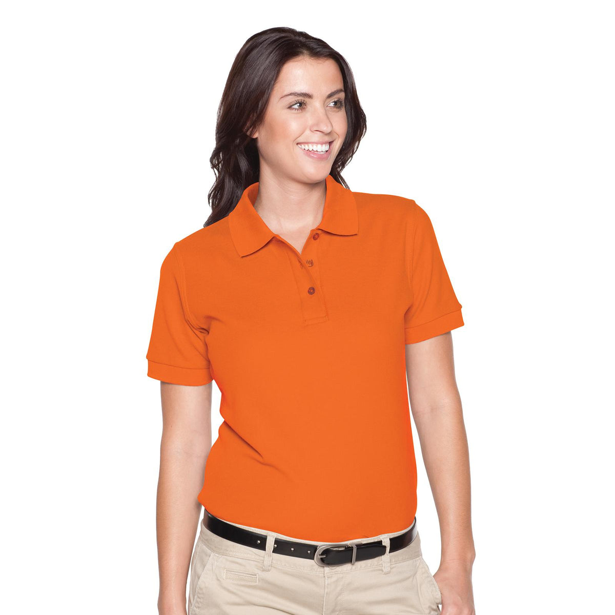 Front View of 065 - B. Orange OTTO Ladies' Premium Sport Shirt