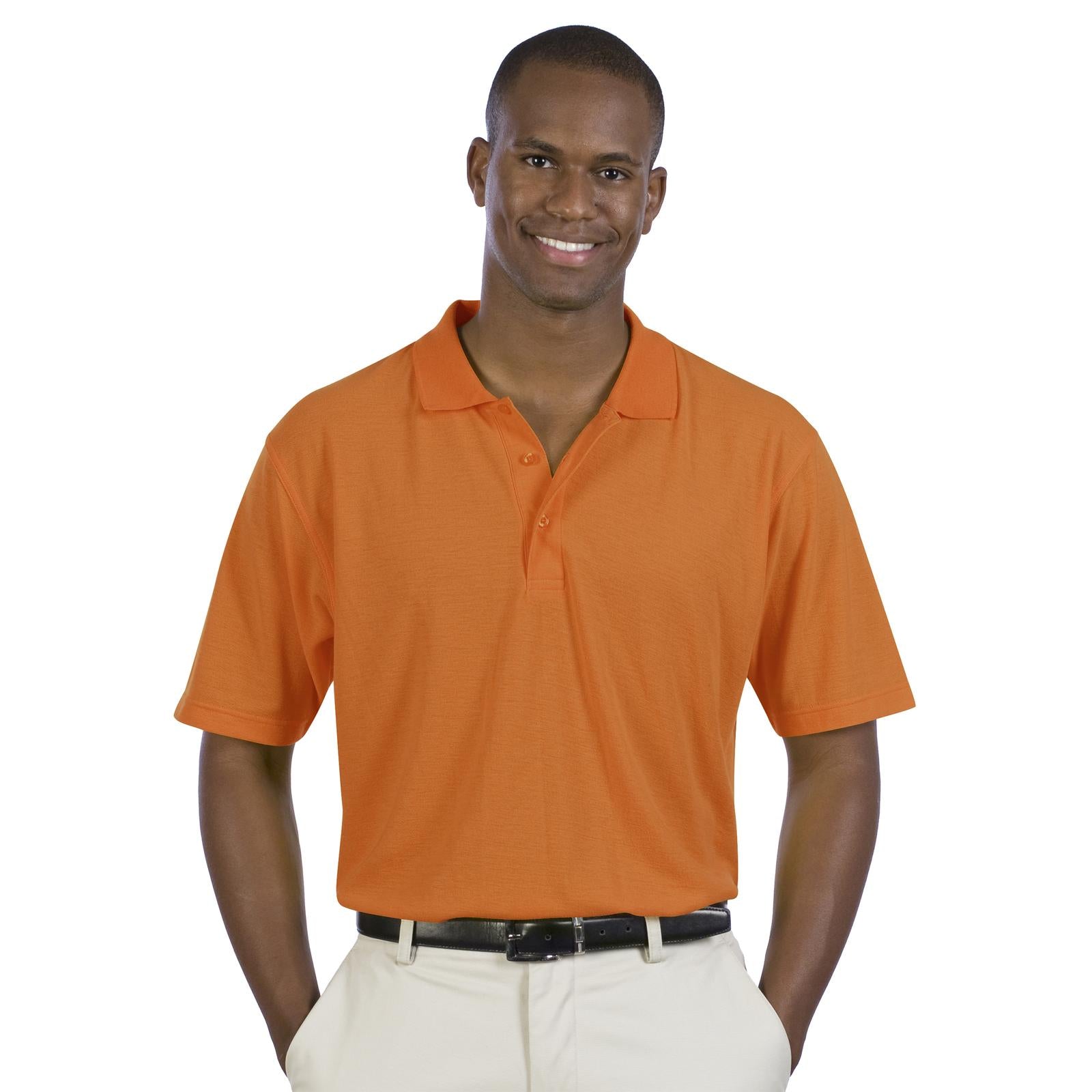 Front View of 065 - B. Orange OTTO Men's Comfortable Sport Shirt