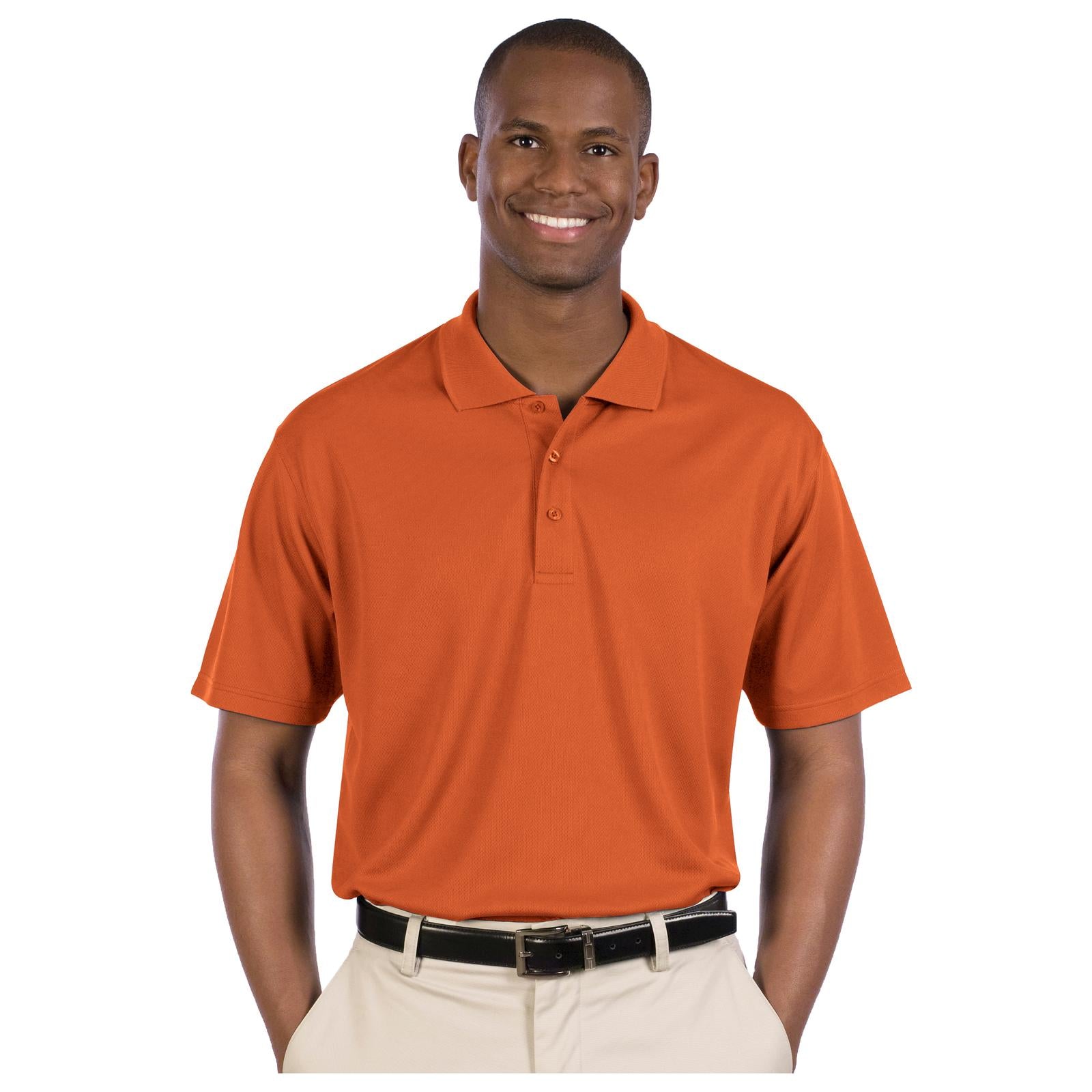 Front View of 065 - B. Orange OTTO Men's Performance Sport Shirt