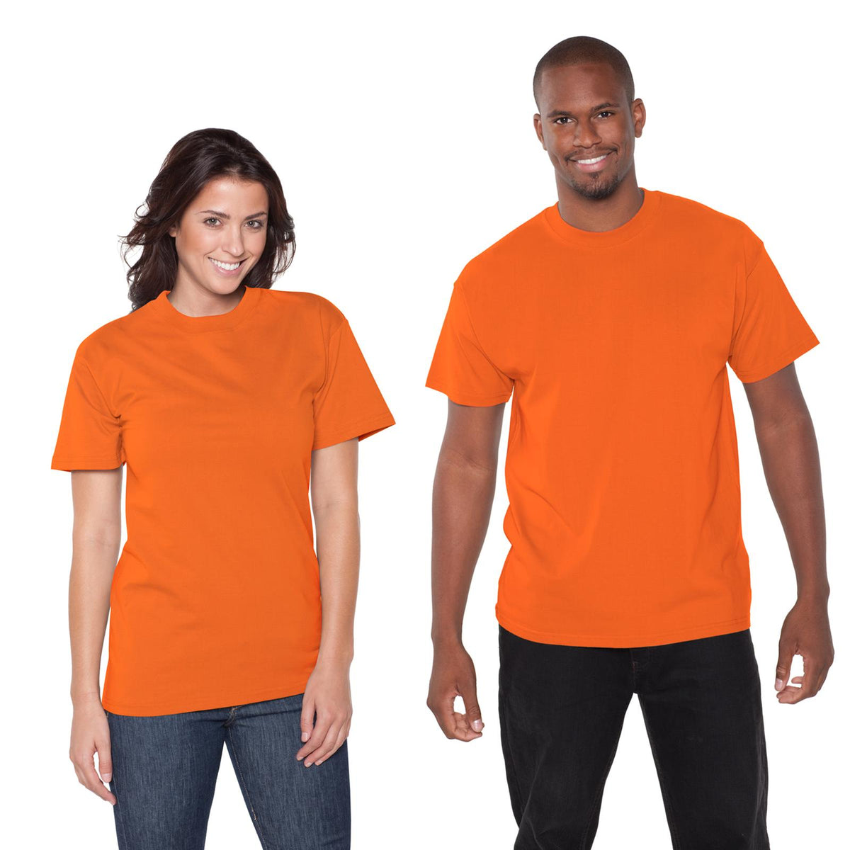 Front View of 065 - B. Orange OTTO Unisex Heavyweight Comfy Tee T-Shirt