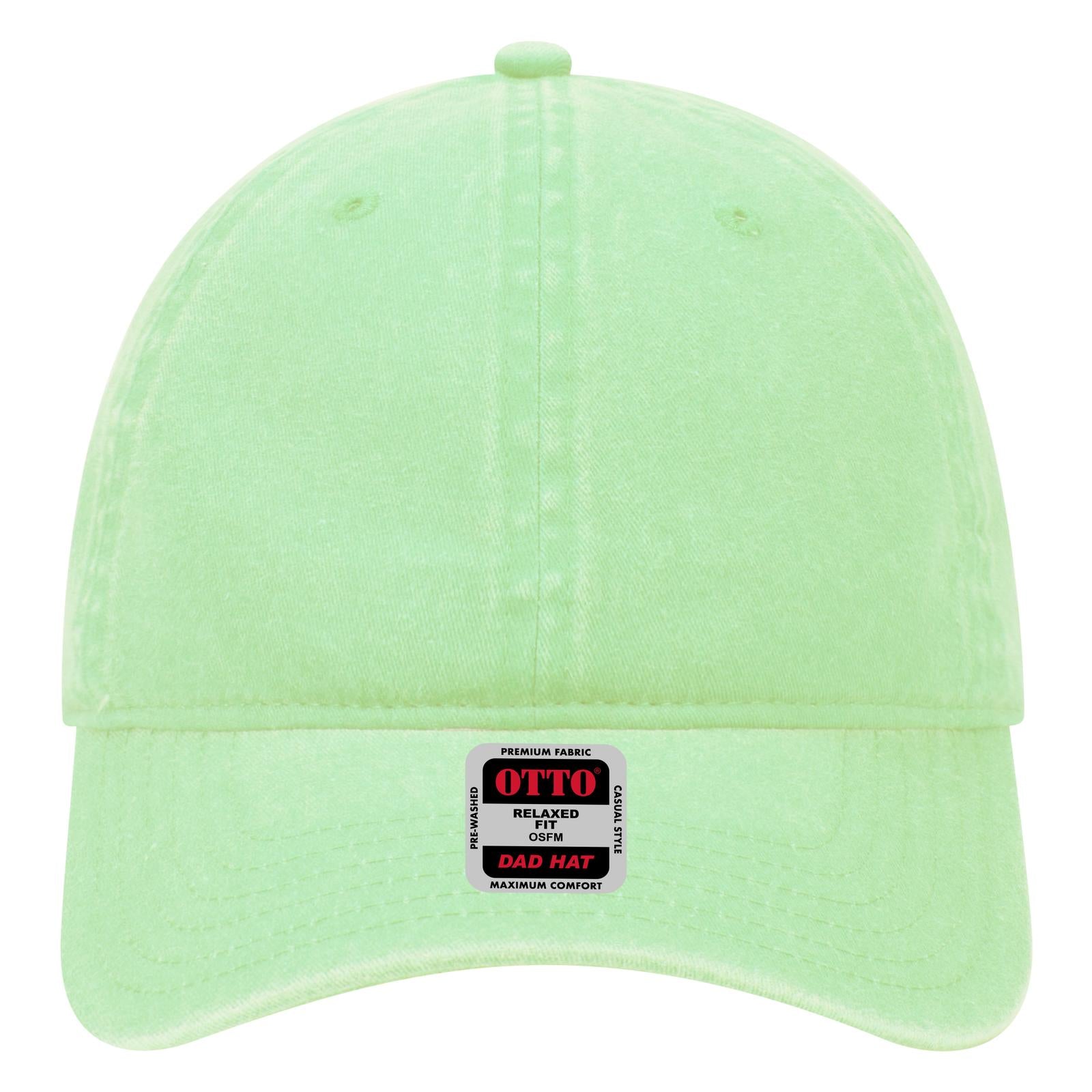 Right View of 066 - Lime OTTO CAP 6 Panel Low Profile Dad Hat