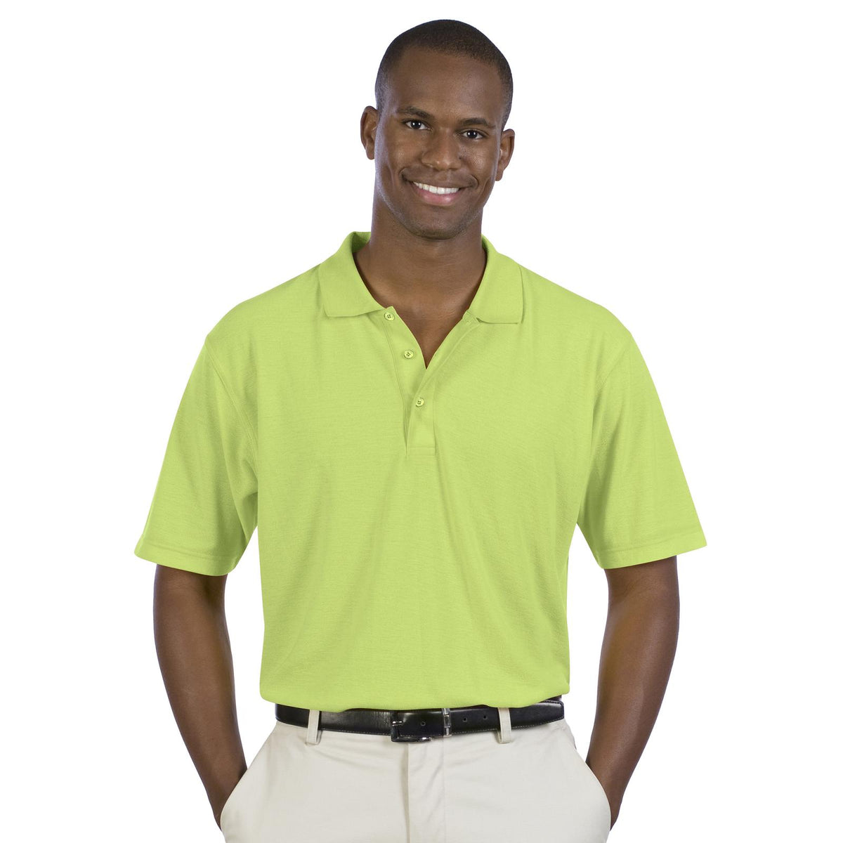 Front View of 066 - Lime OTTO Men's Comfortable Sport Shirt