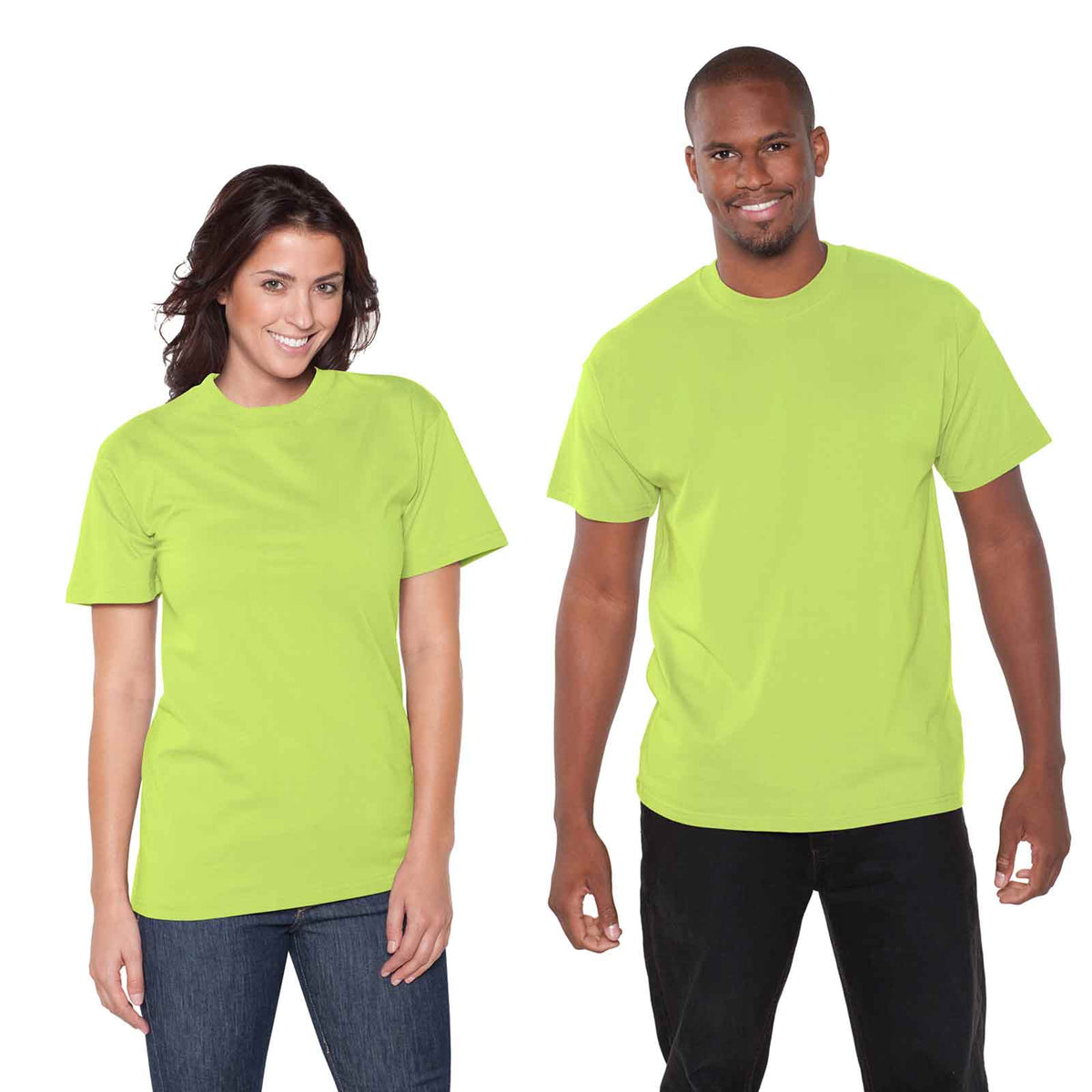 Front View of 066 - Lime OTTO Unisex Heavyweight Comfy Tee T-Shirt